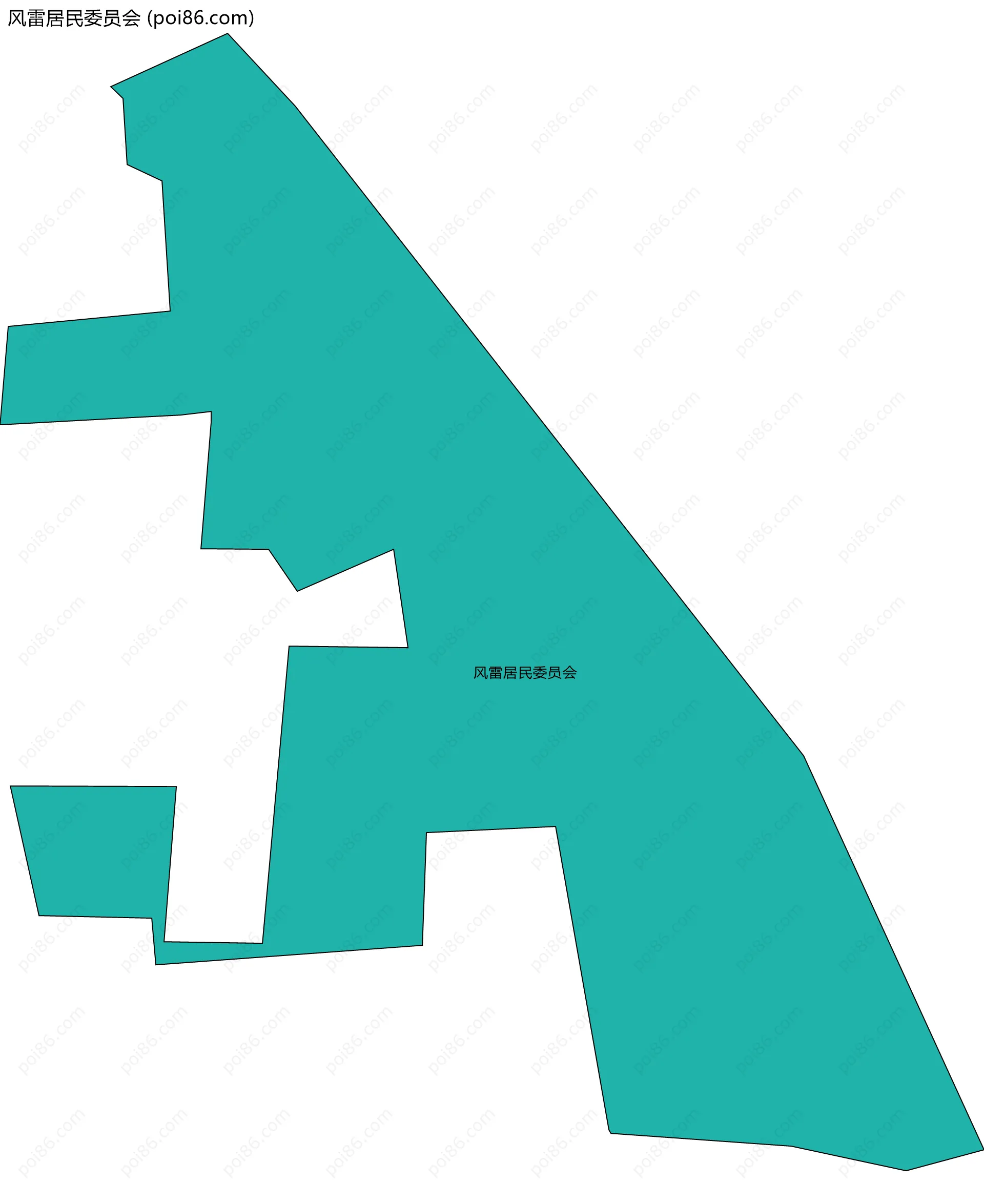 风雷居民委员会边界地图