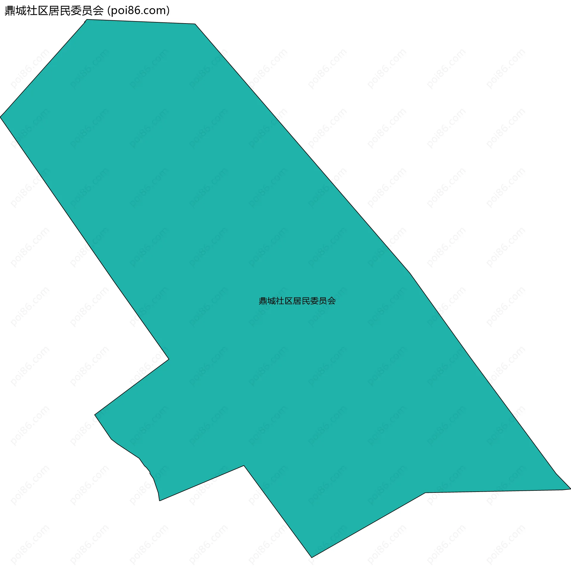 鼎城社区居民委员会边界地图