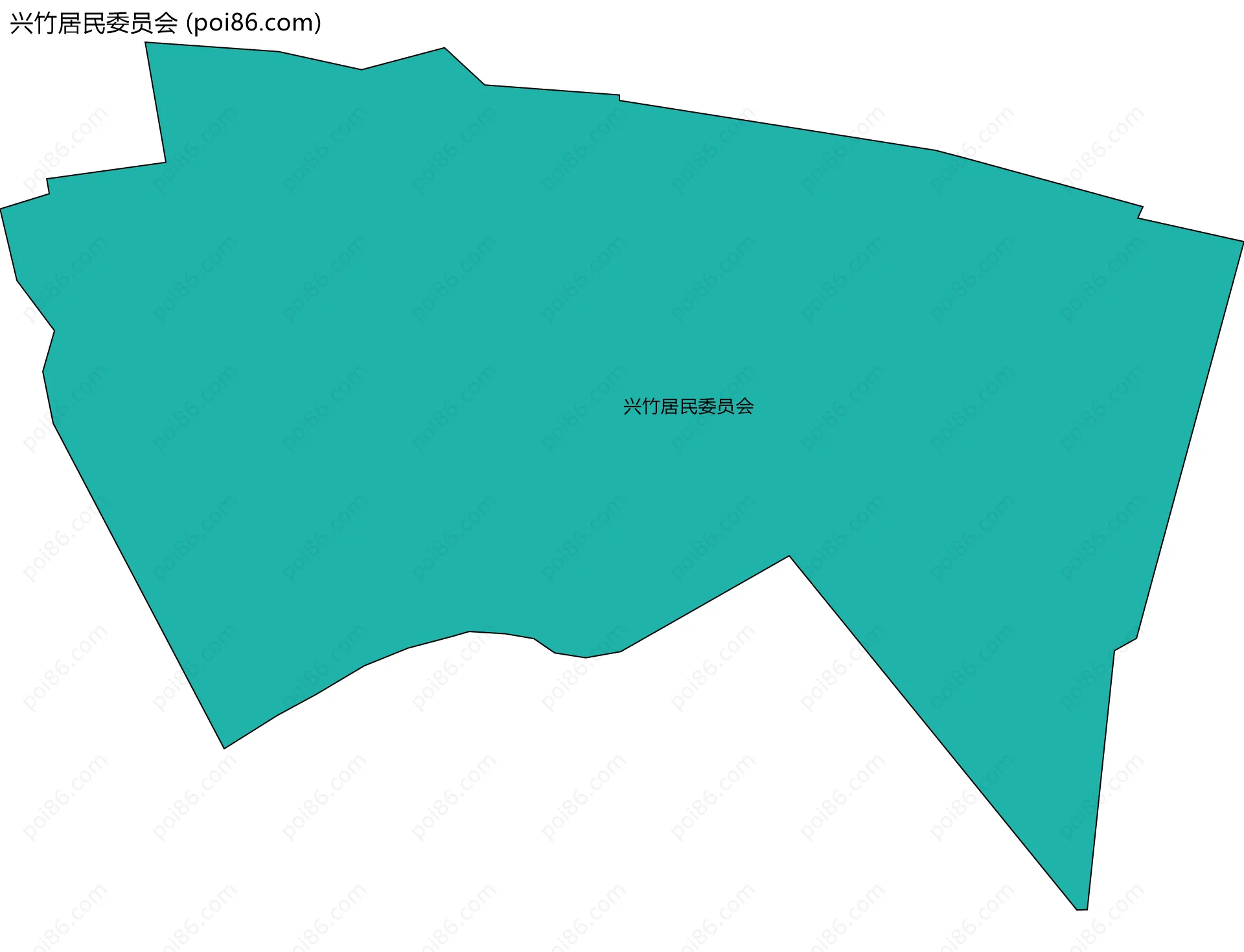 兴竹居民委员会边界地图