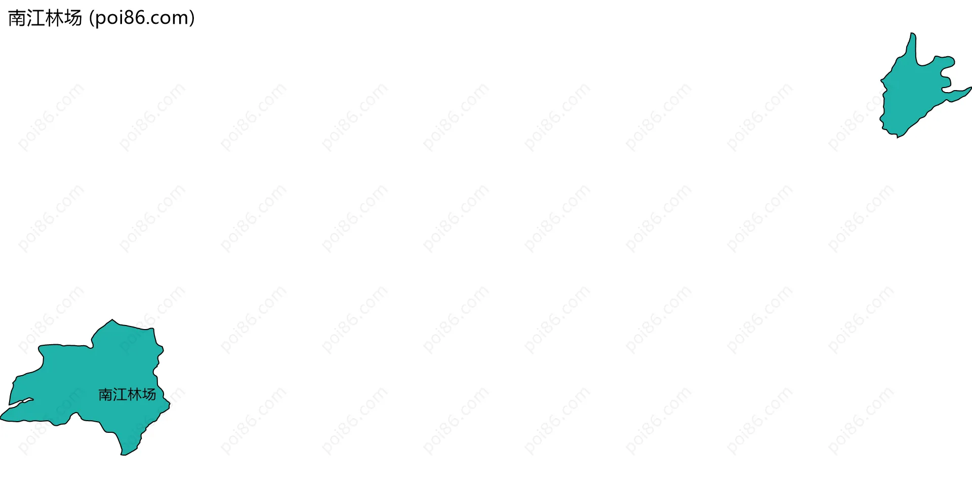 南江林场边界地图(五级行政区划)