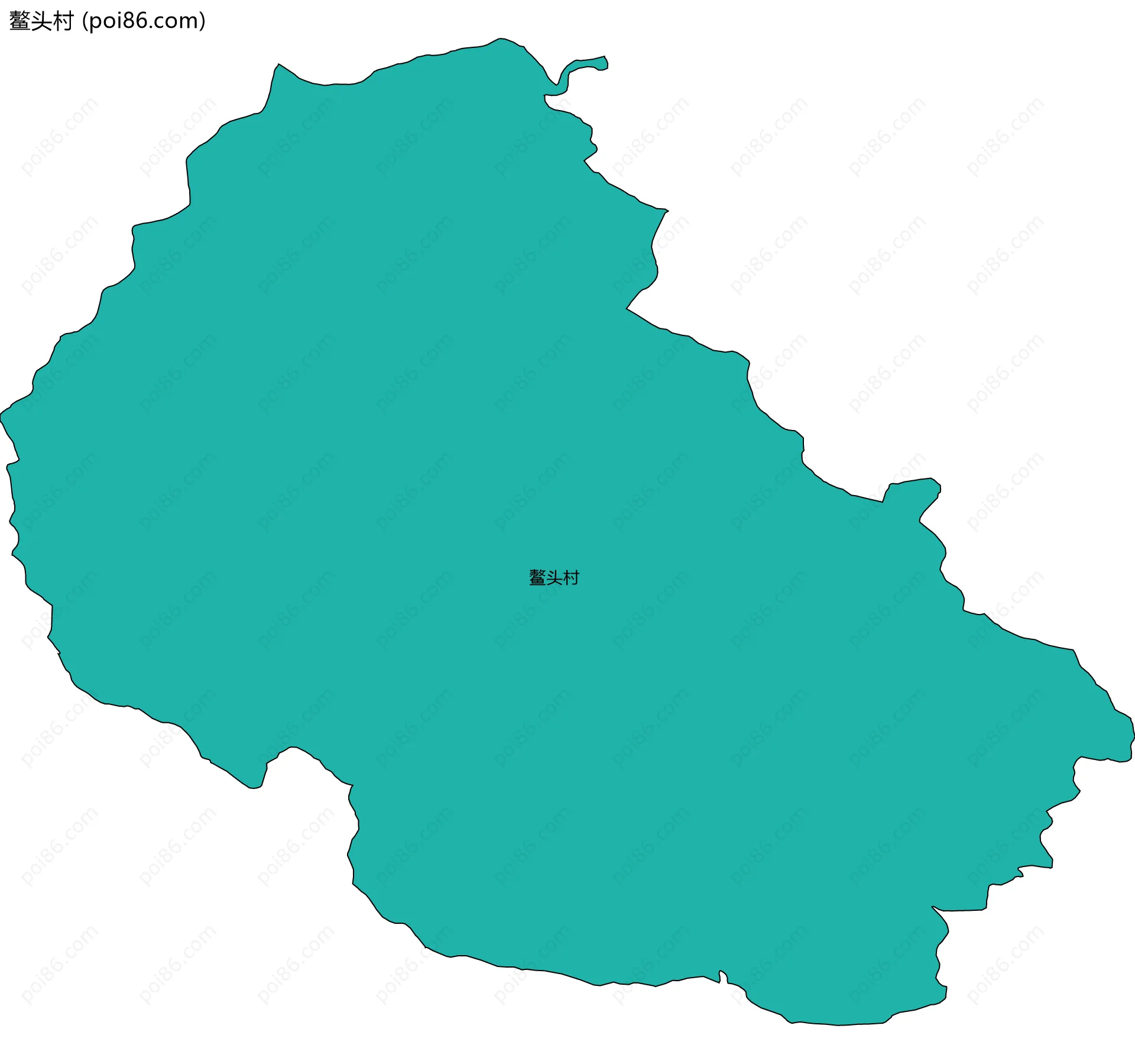 鳌头村边界地图