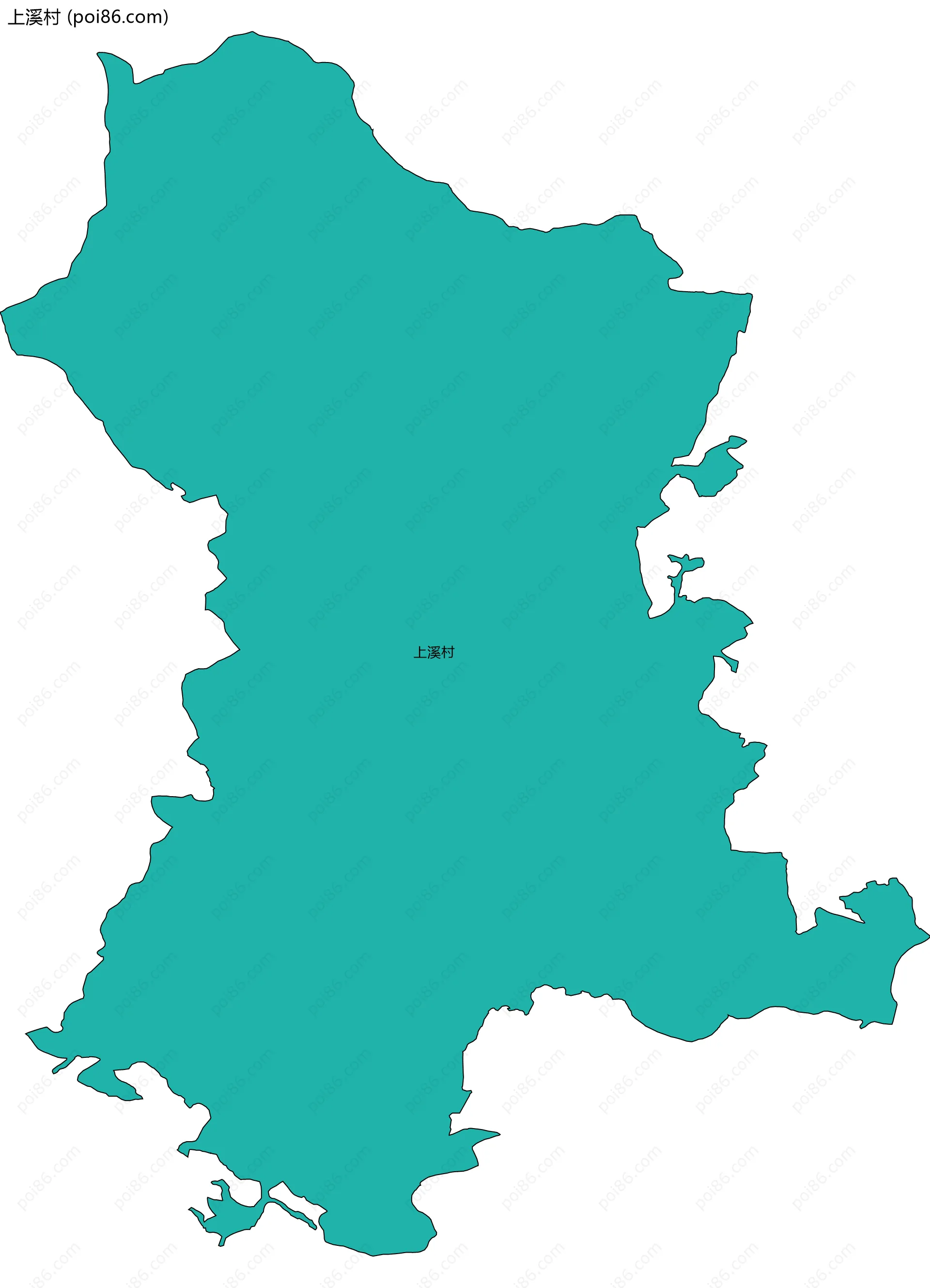 上溪村边界地图