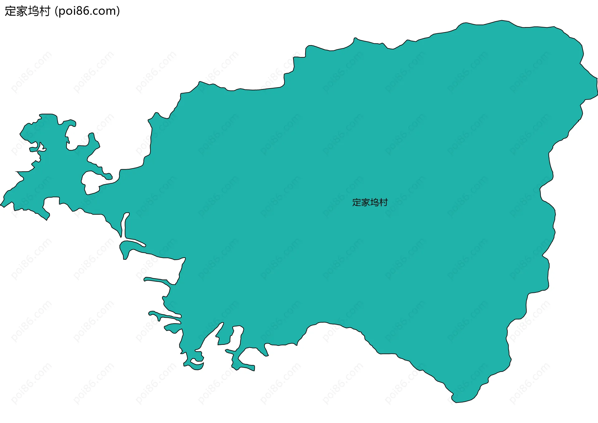 定家坞村边界地图