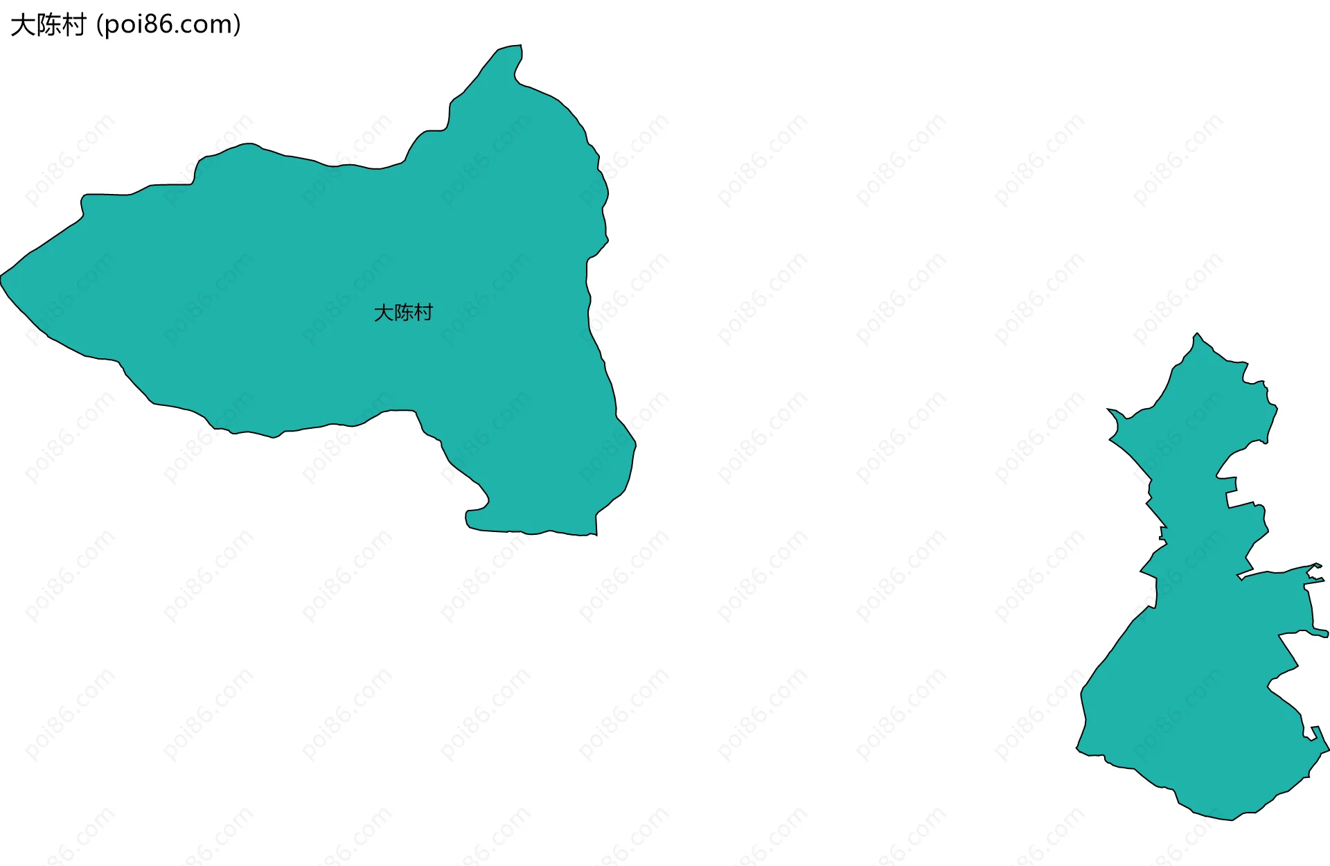 大陈村边界地图