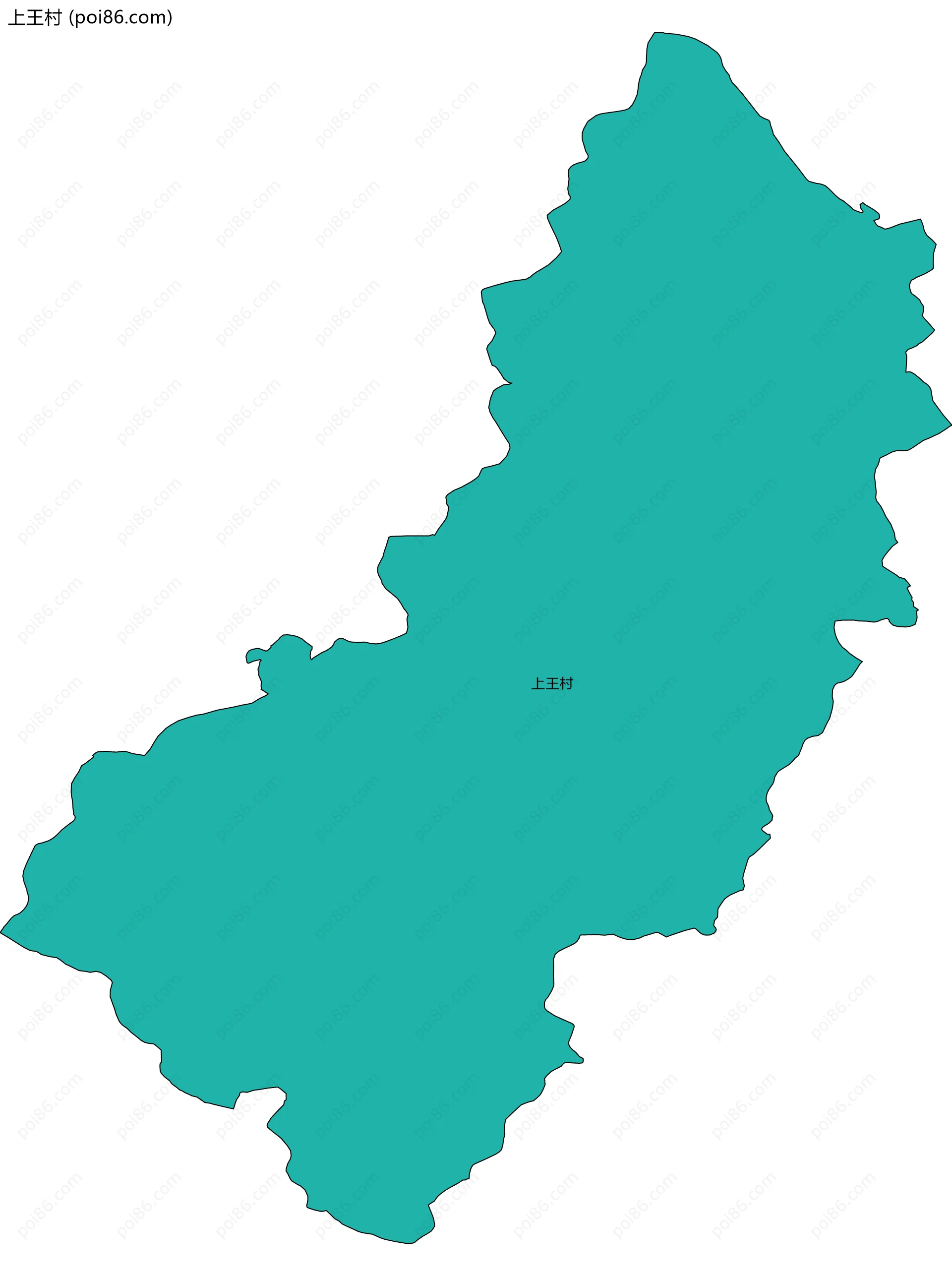 上王村边界地图