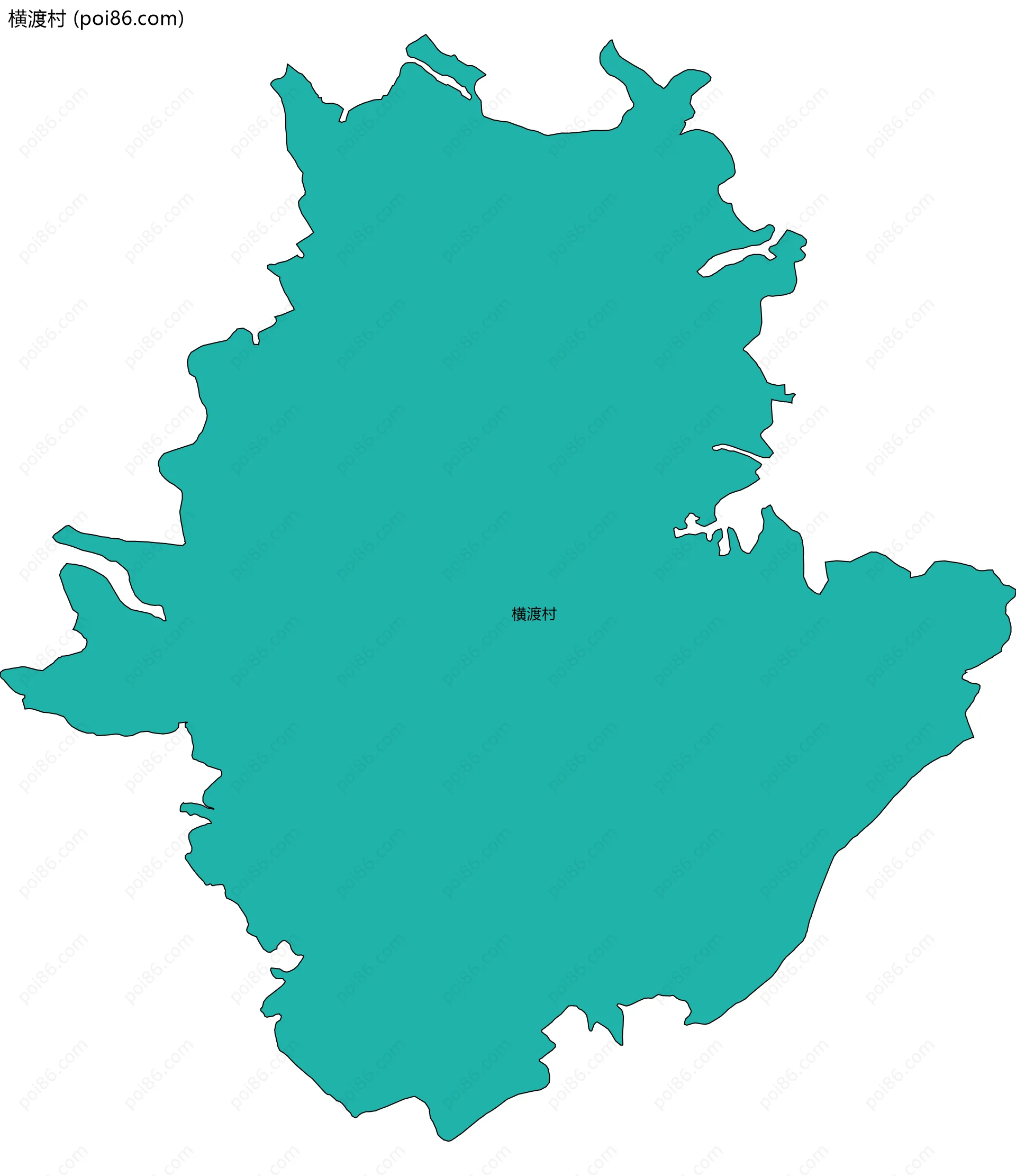 横渡村边界地图