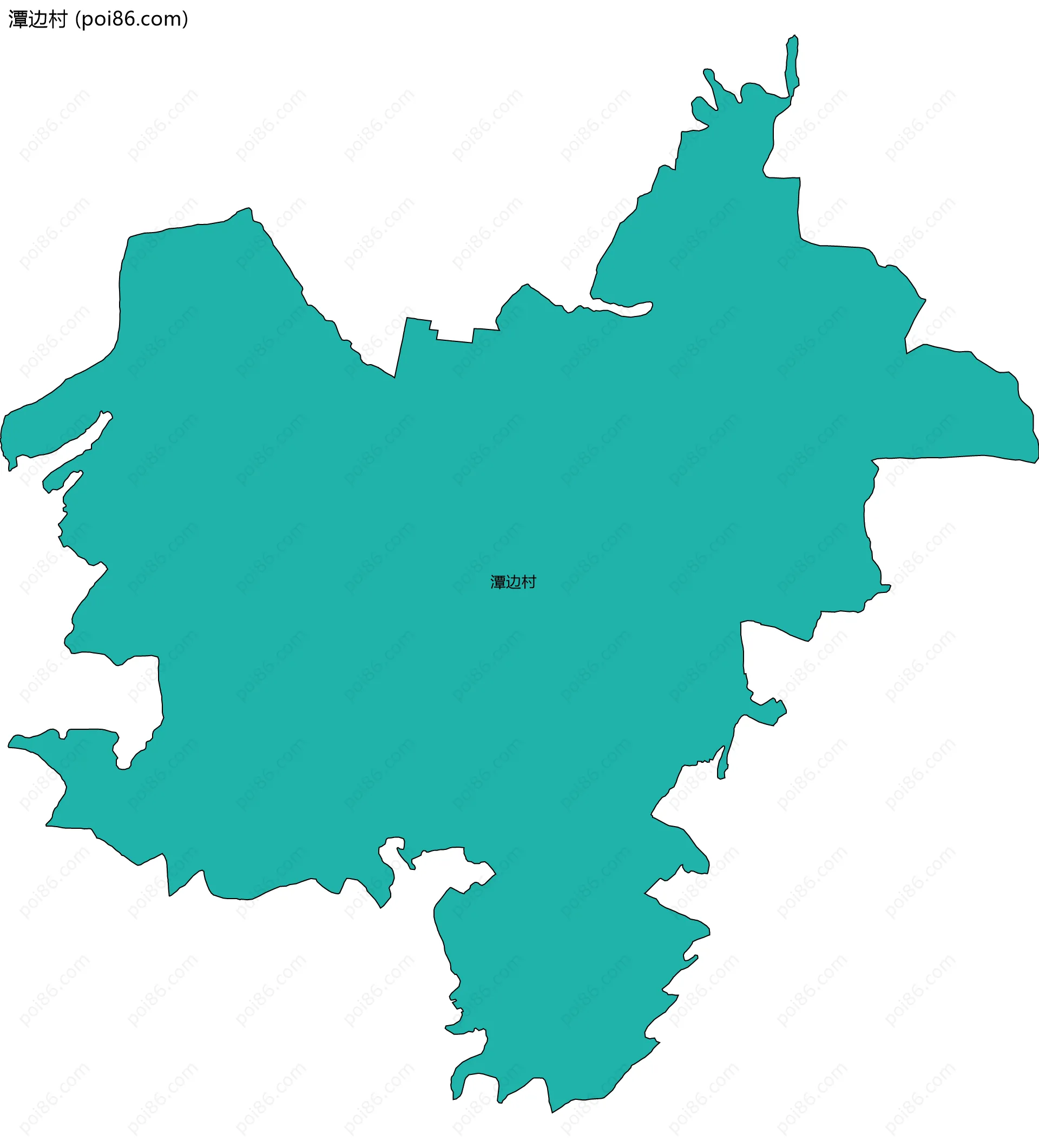 潭边村边界地图