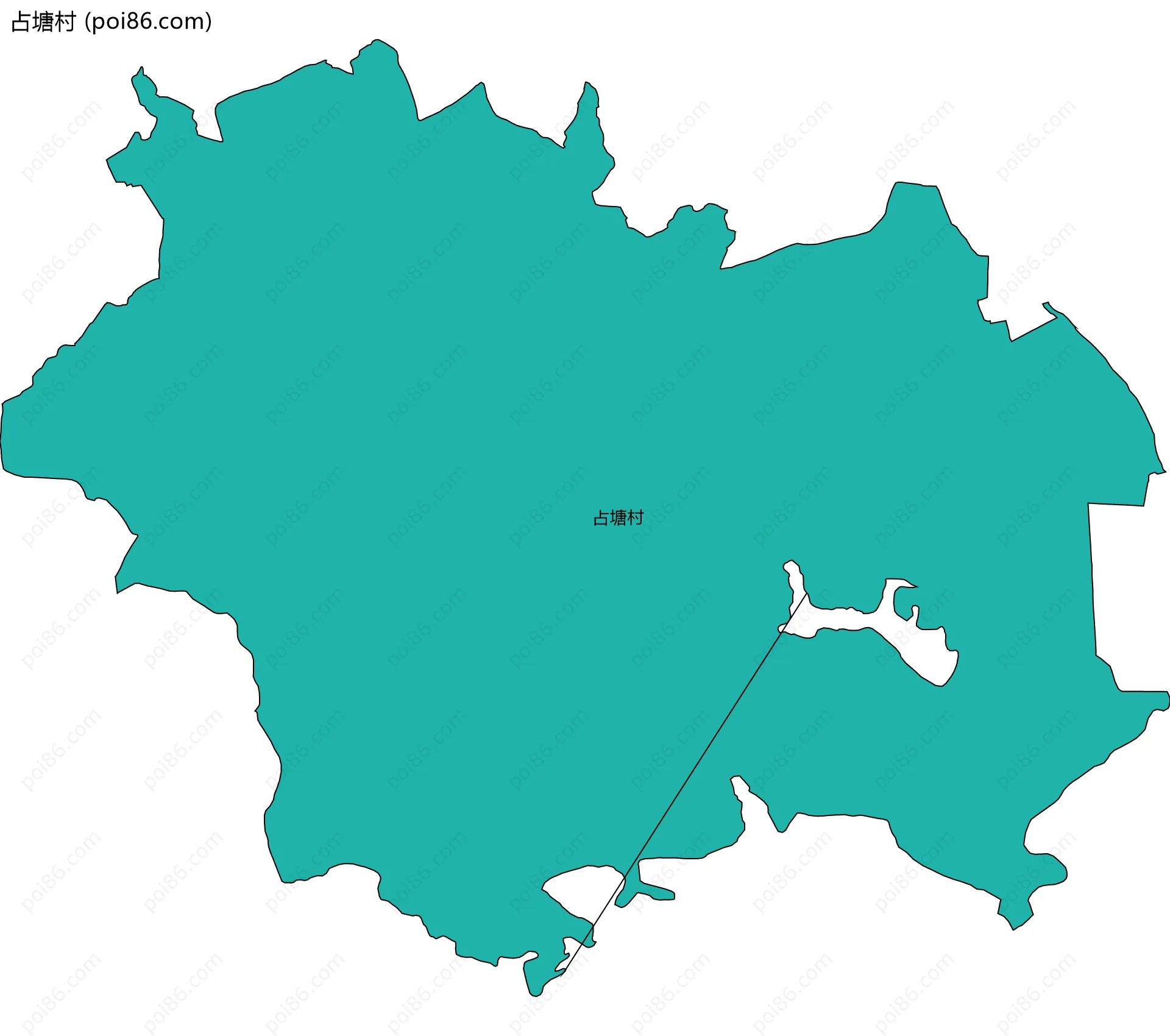 占塘村边界地图