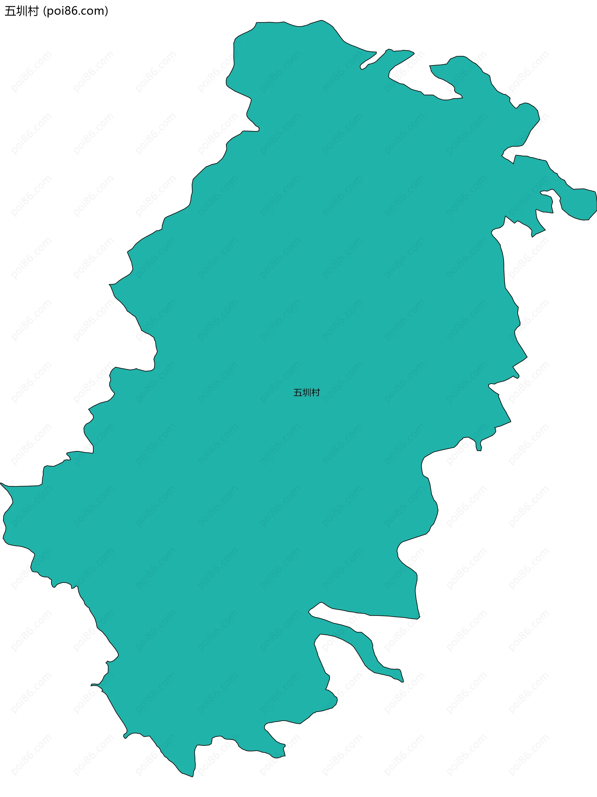 五圳村边界地图