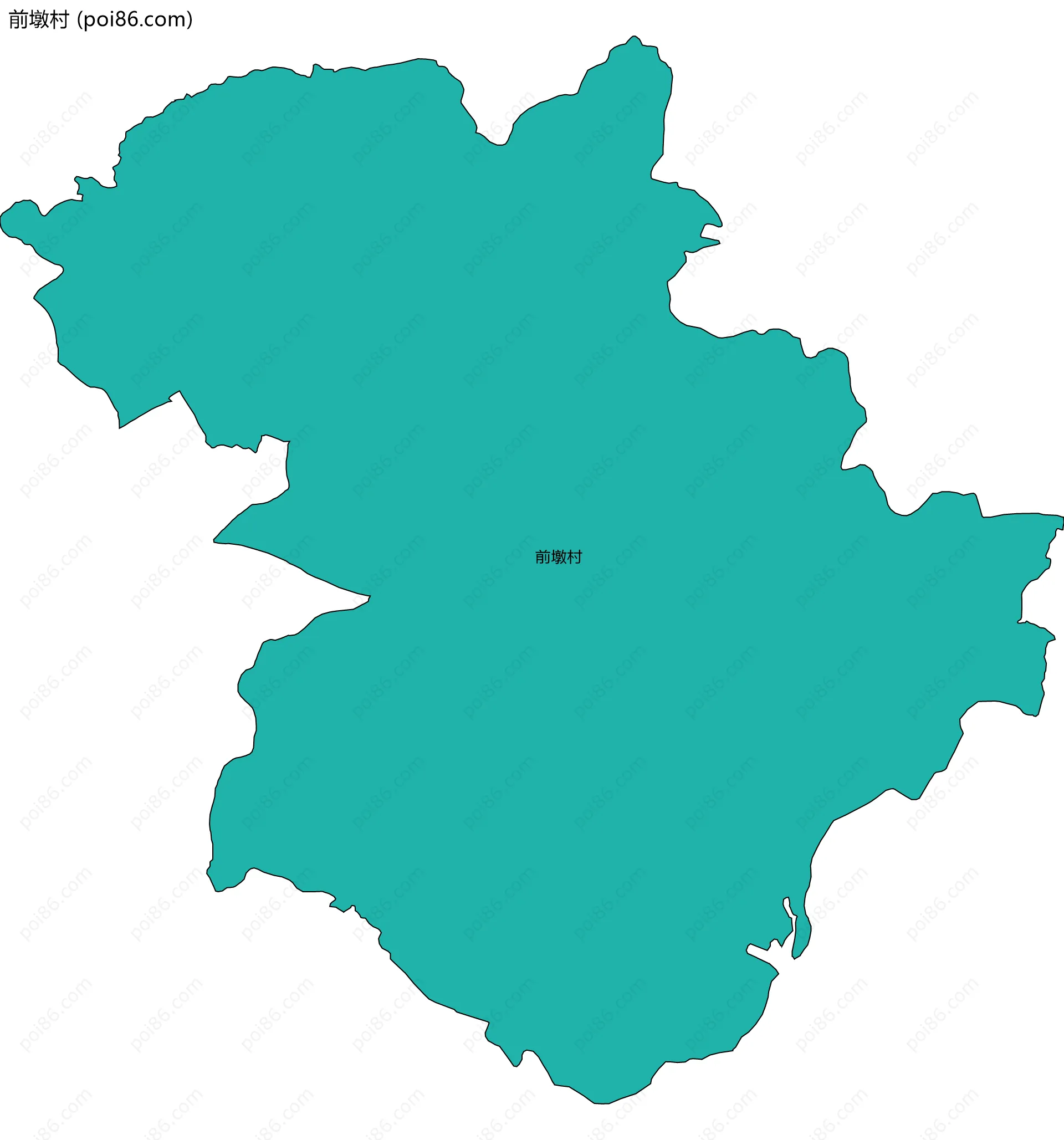 前墩村边界地图