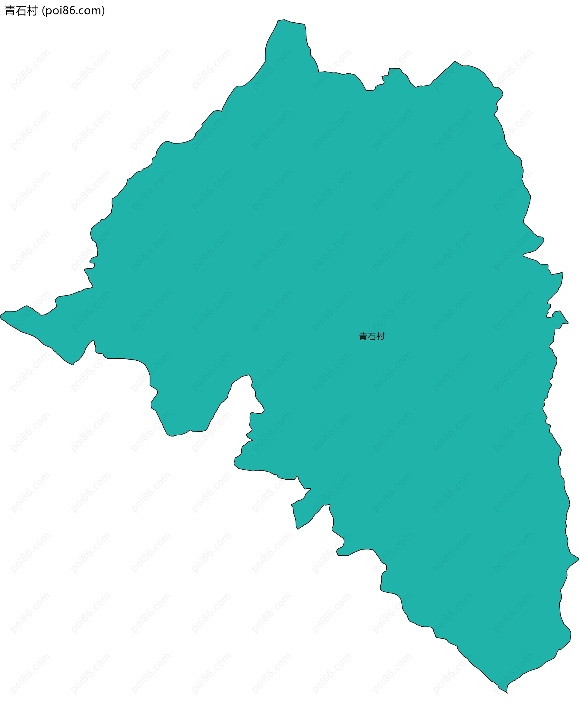 青石村边界地图