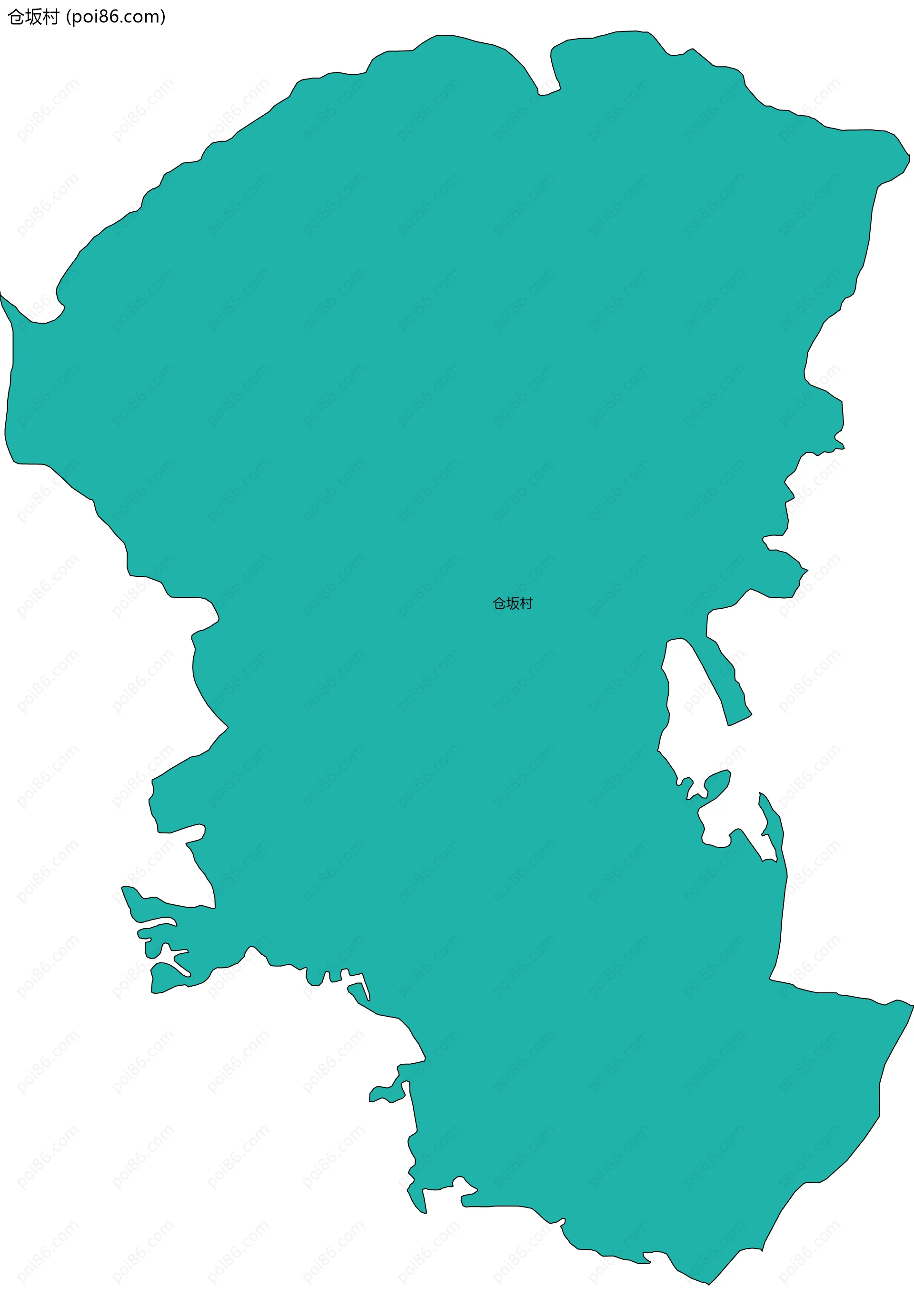 仓坂村边界地图