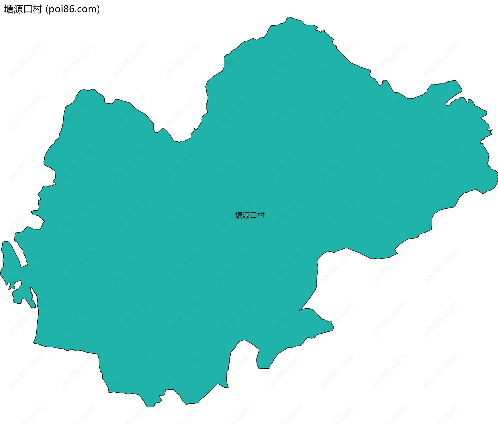 塘源口村边界地图