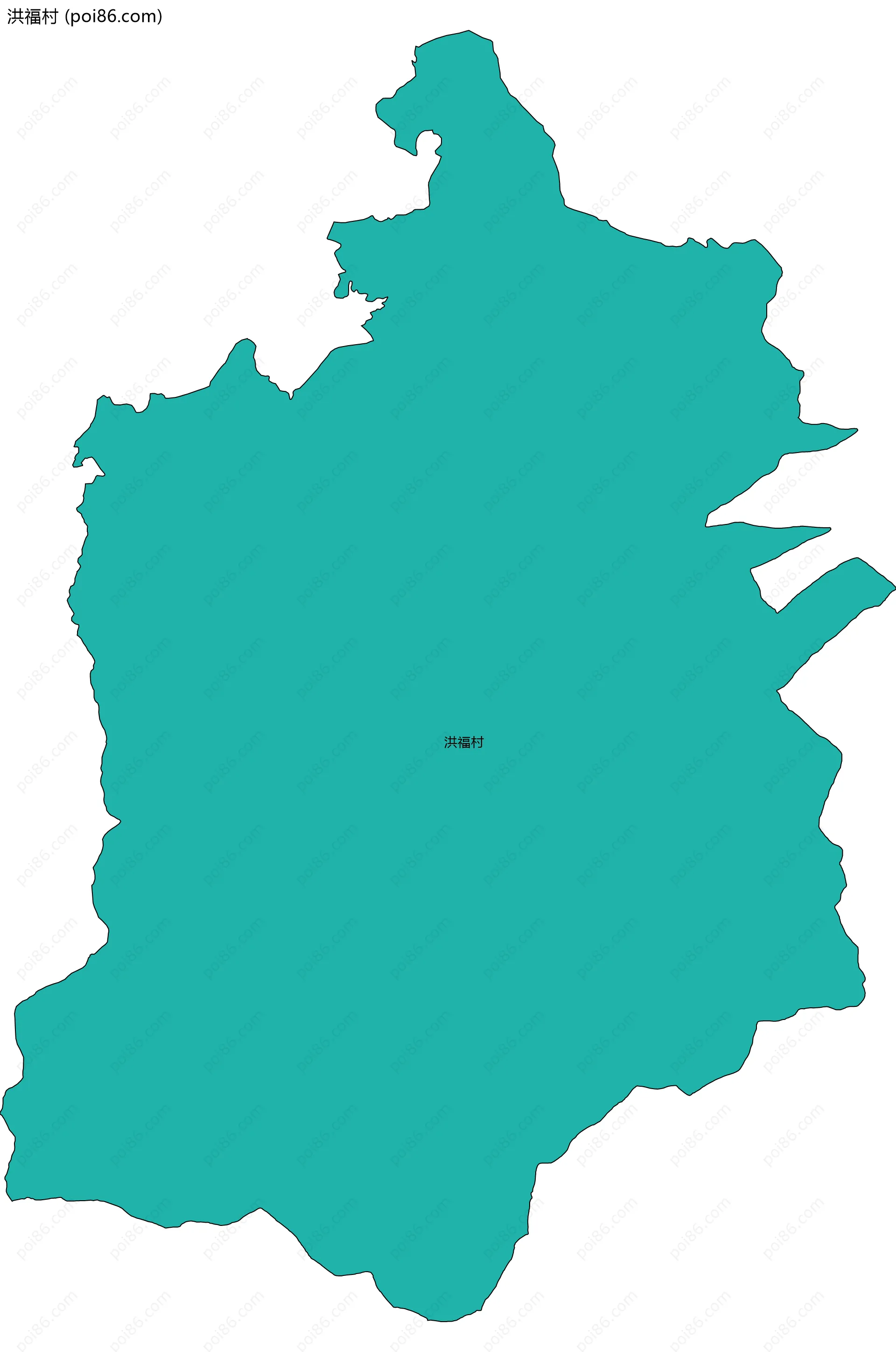洪福村边界地图