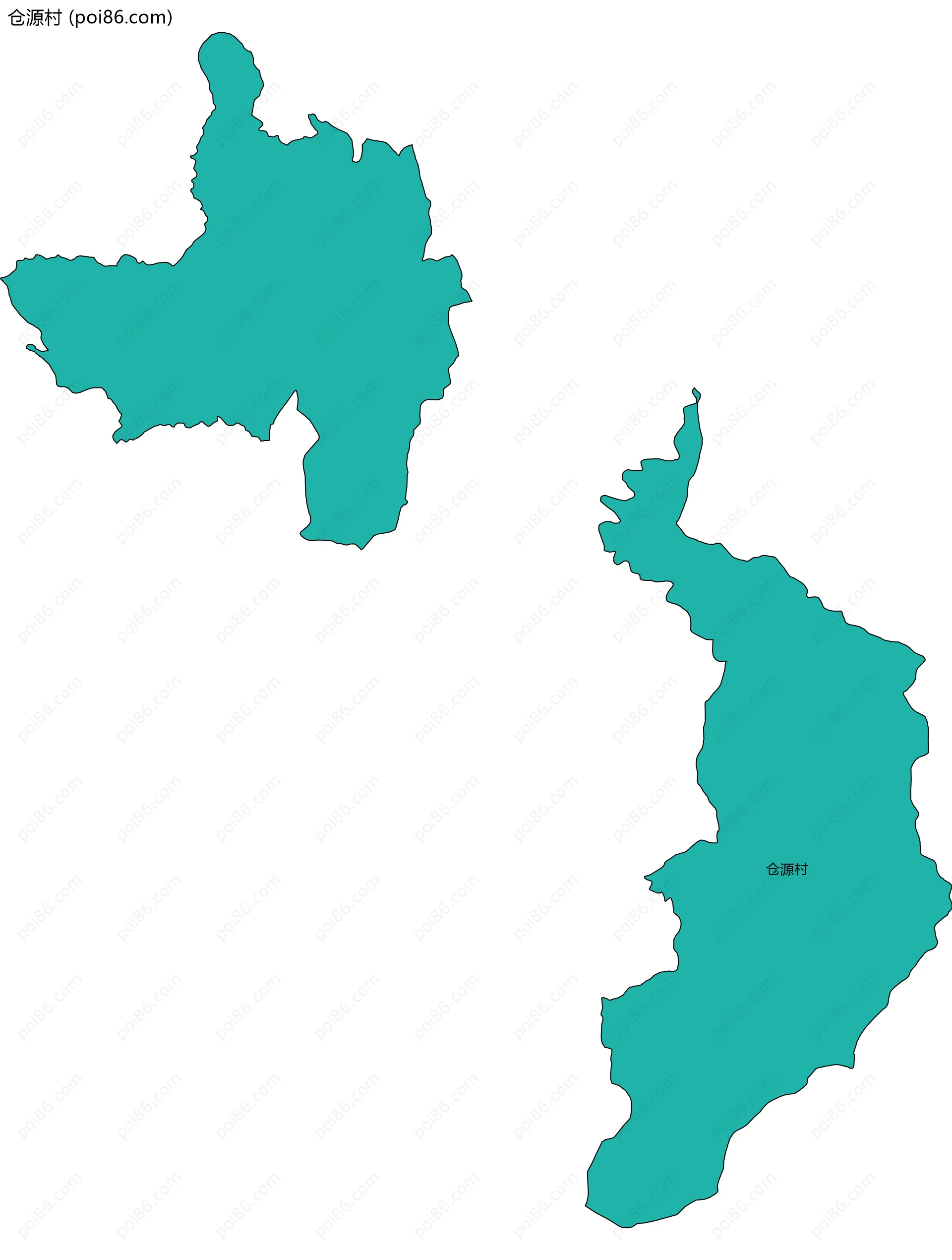 仓源村边界地图