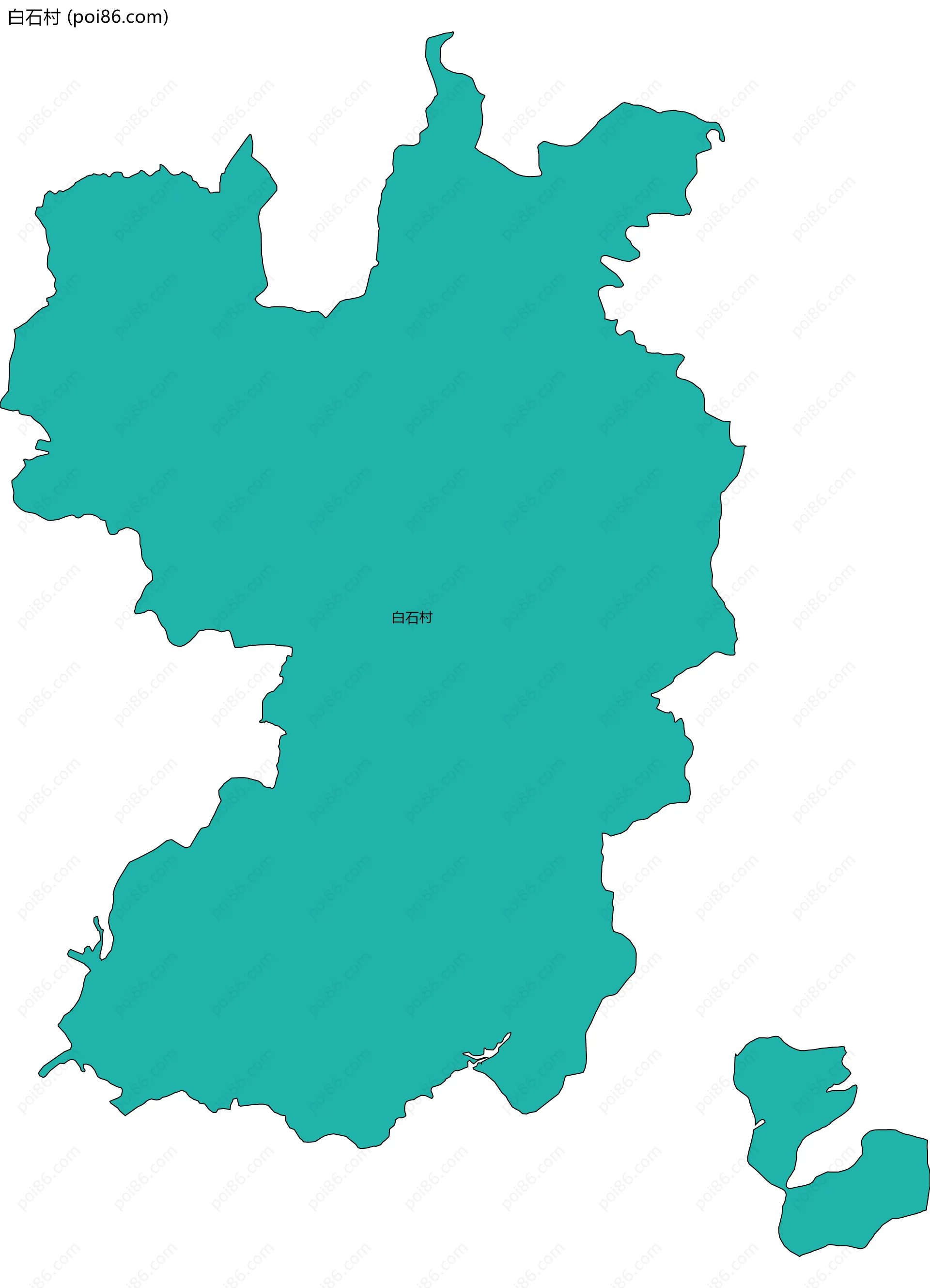 白石村边界地图