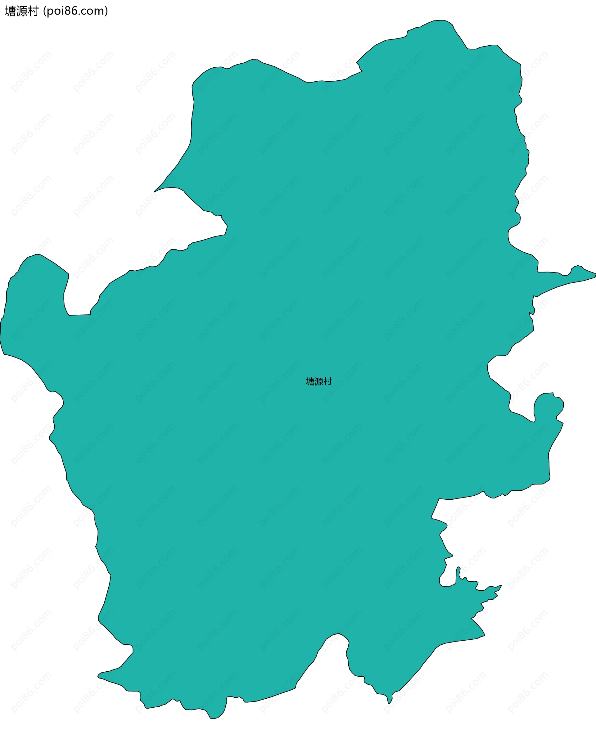 塘源村边界地图