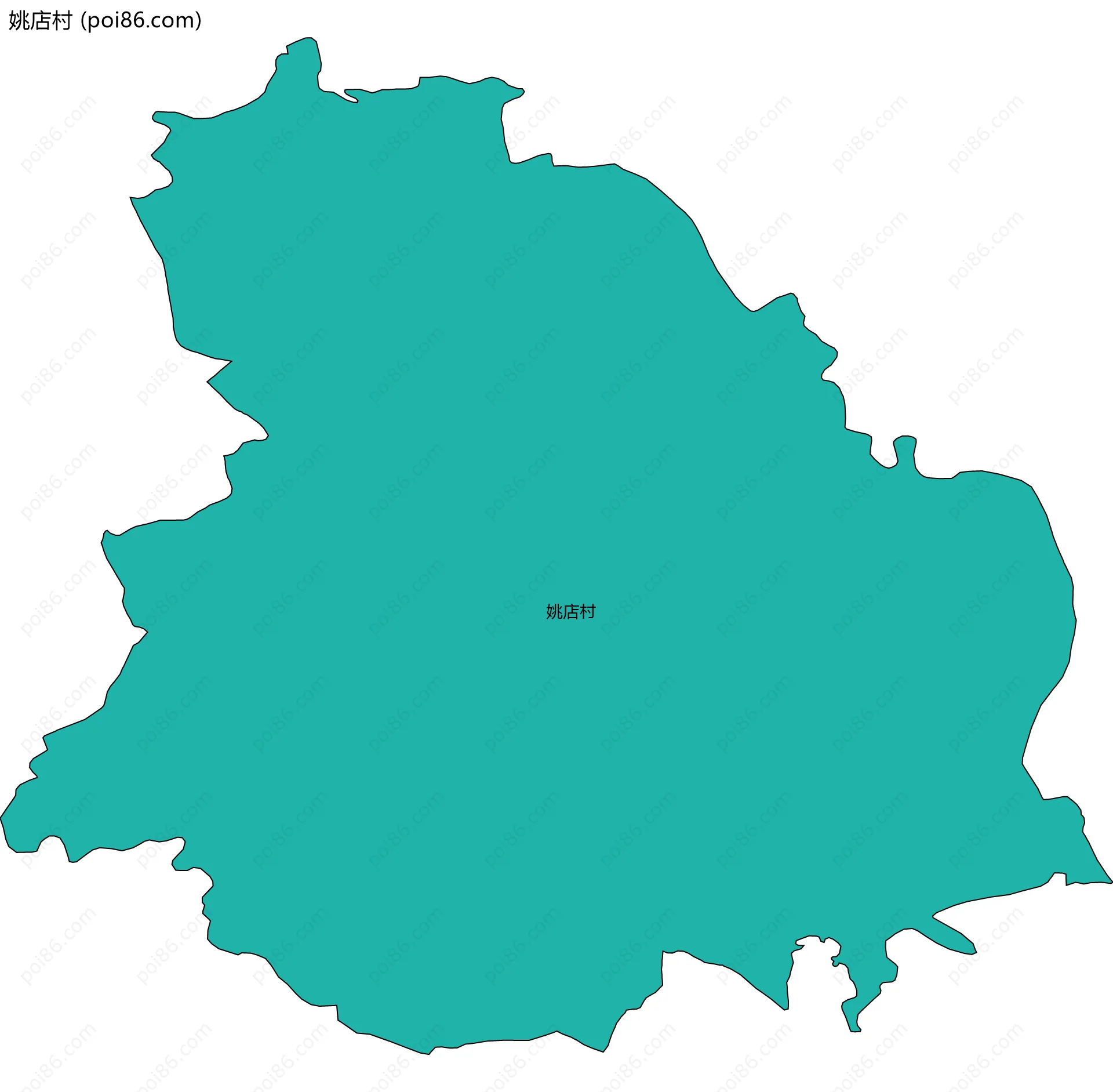 姚店村边界地图