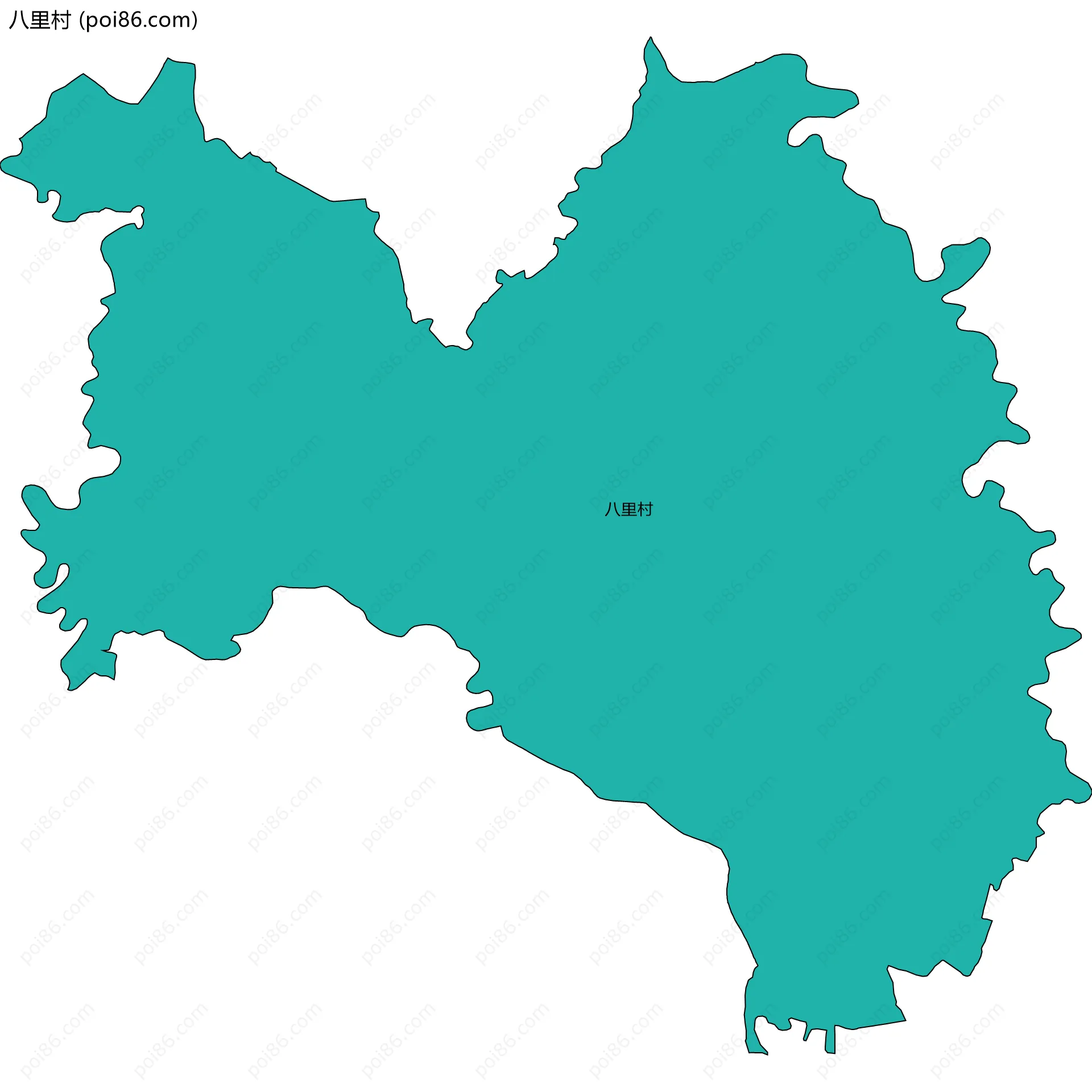 八里村边界地图