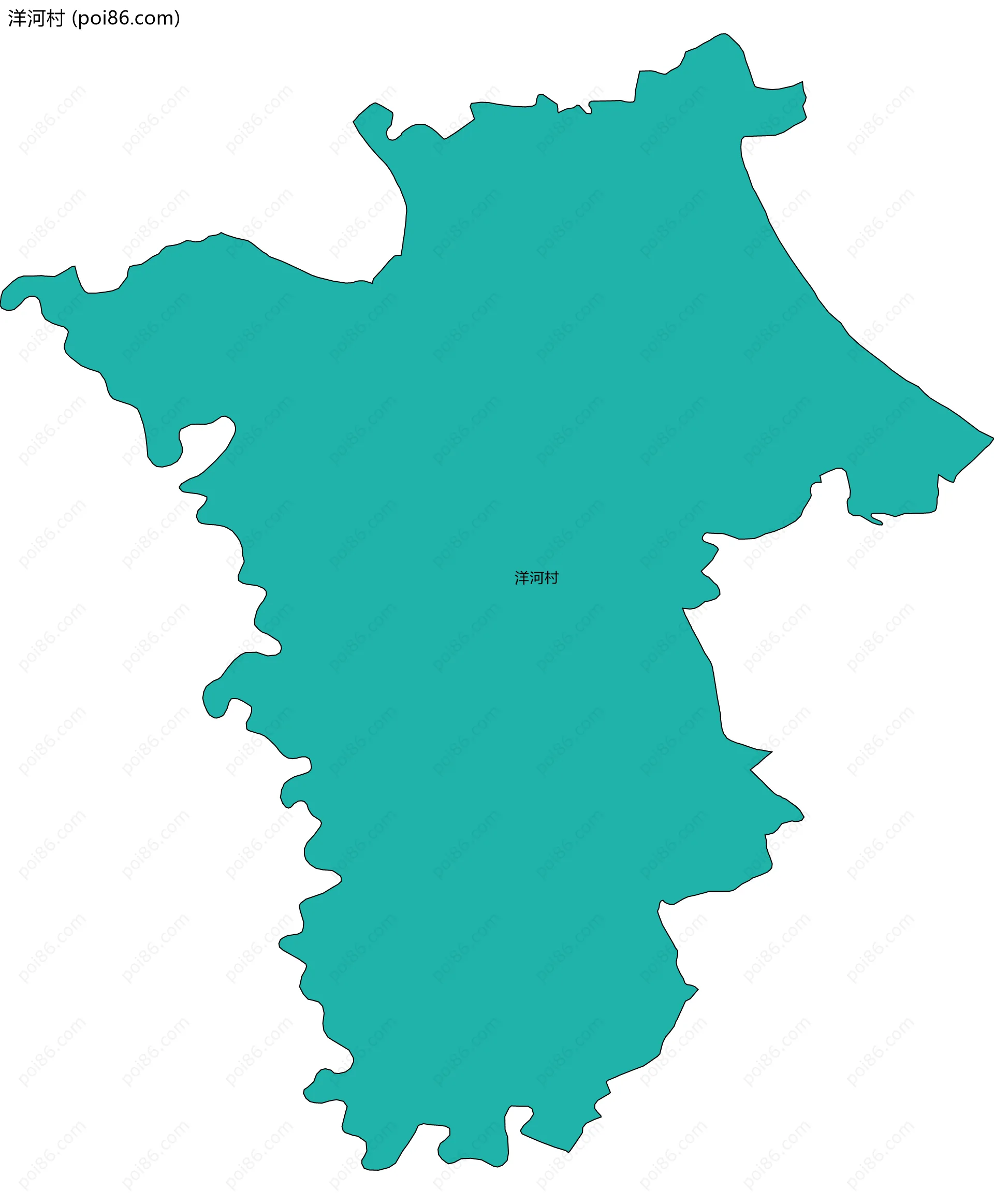 洋河村边界地图