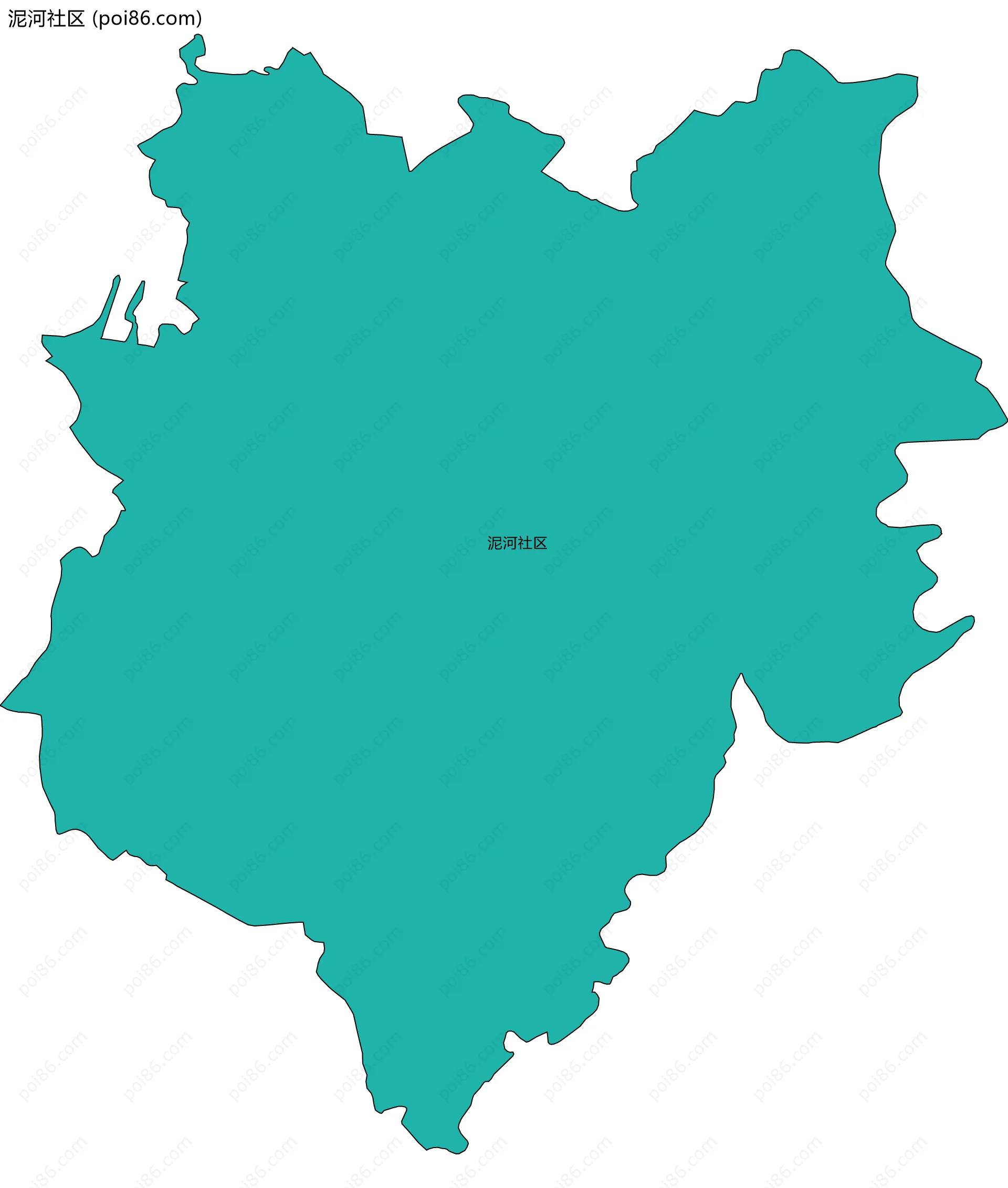 泥河社区边界地图