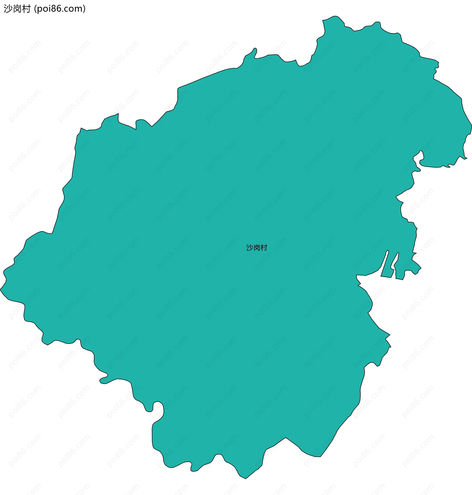 沙岗村边界地图