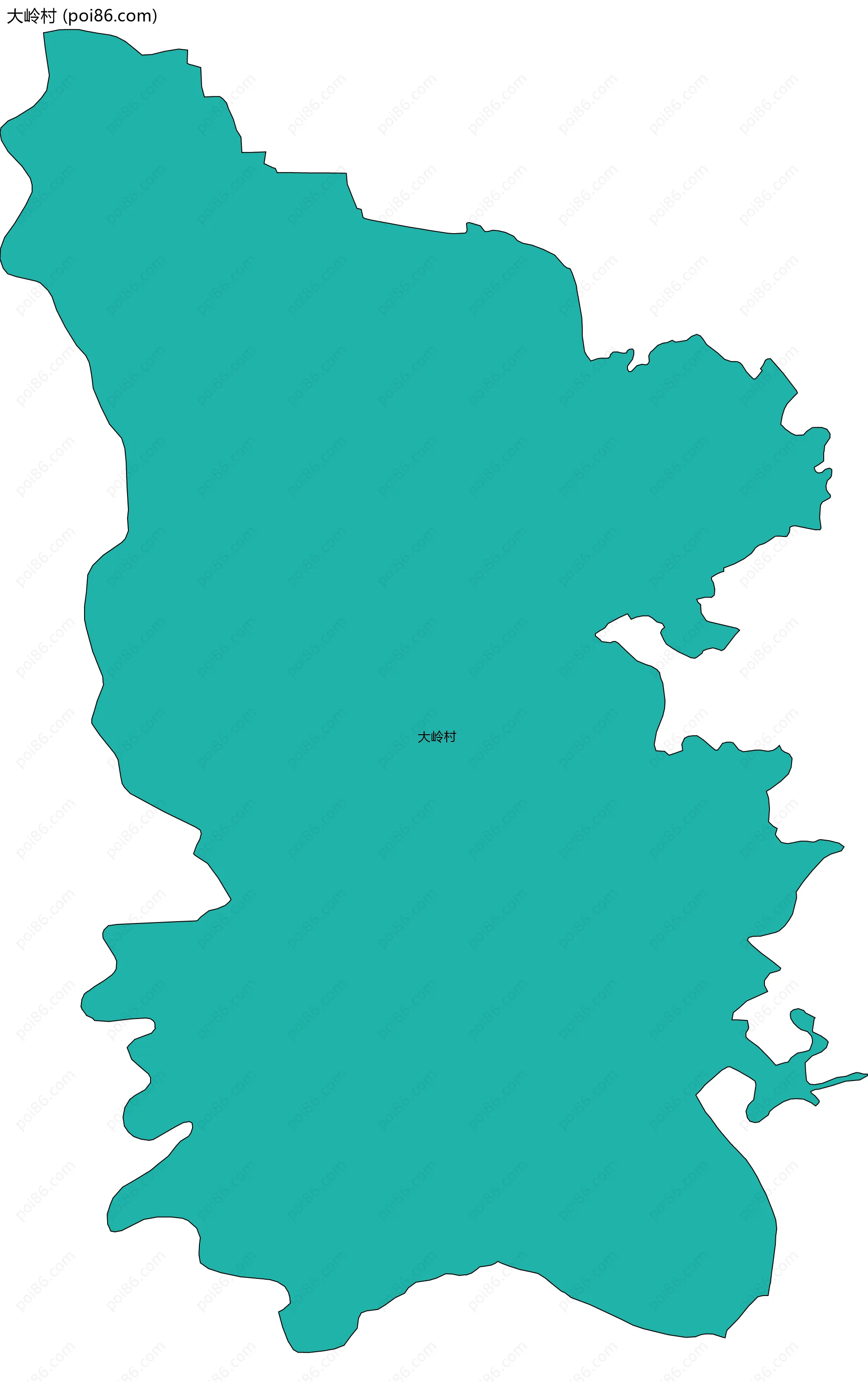 大岭村边界地图