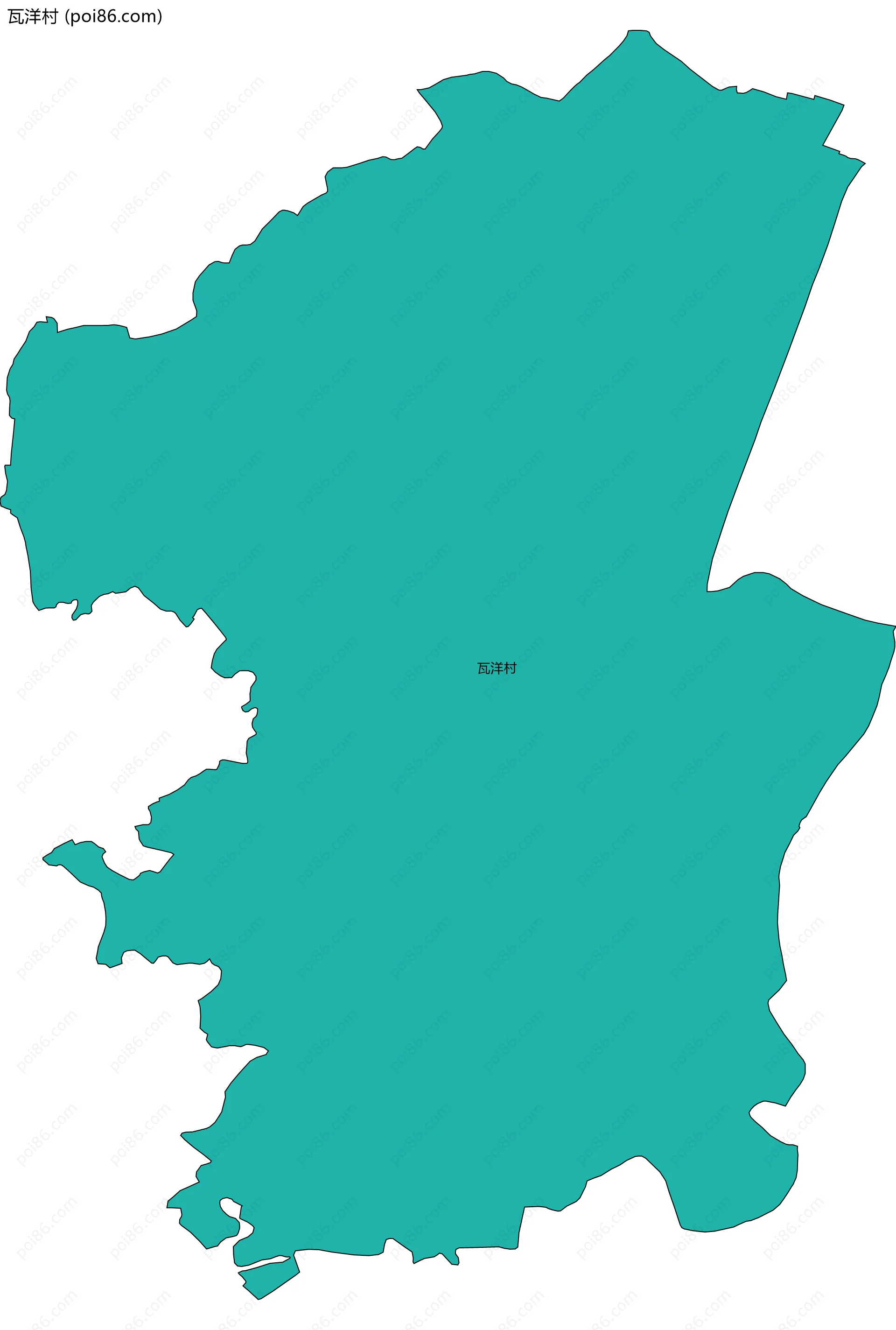 瓦洋村边界地图