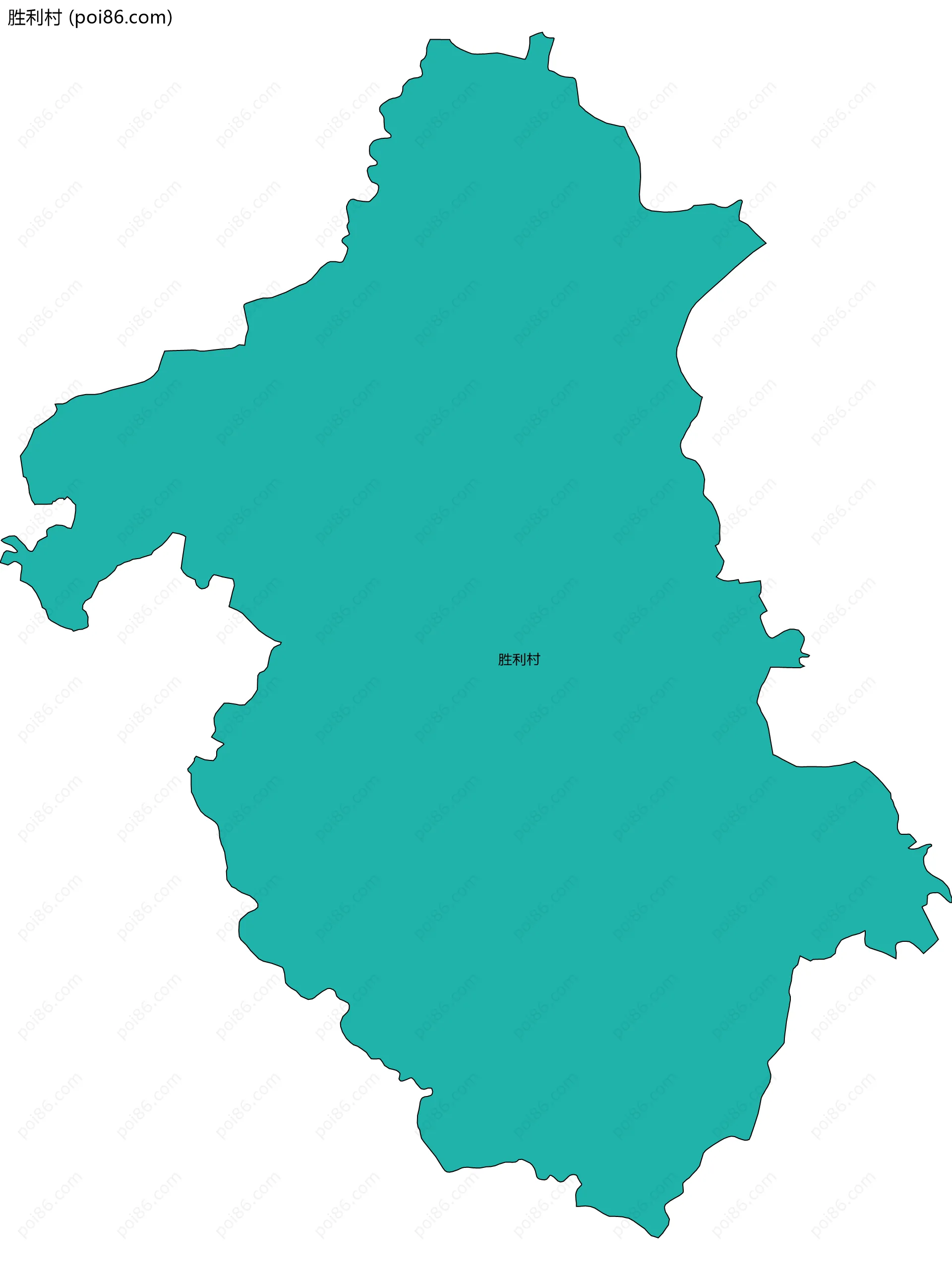 胜利村边界地图