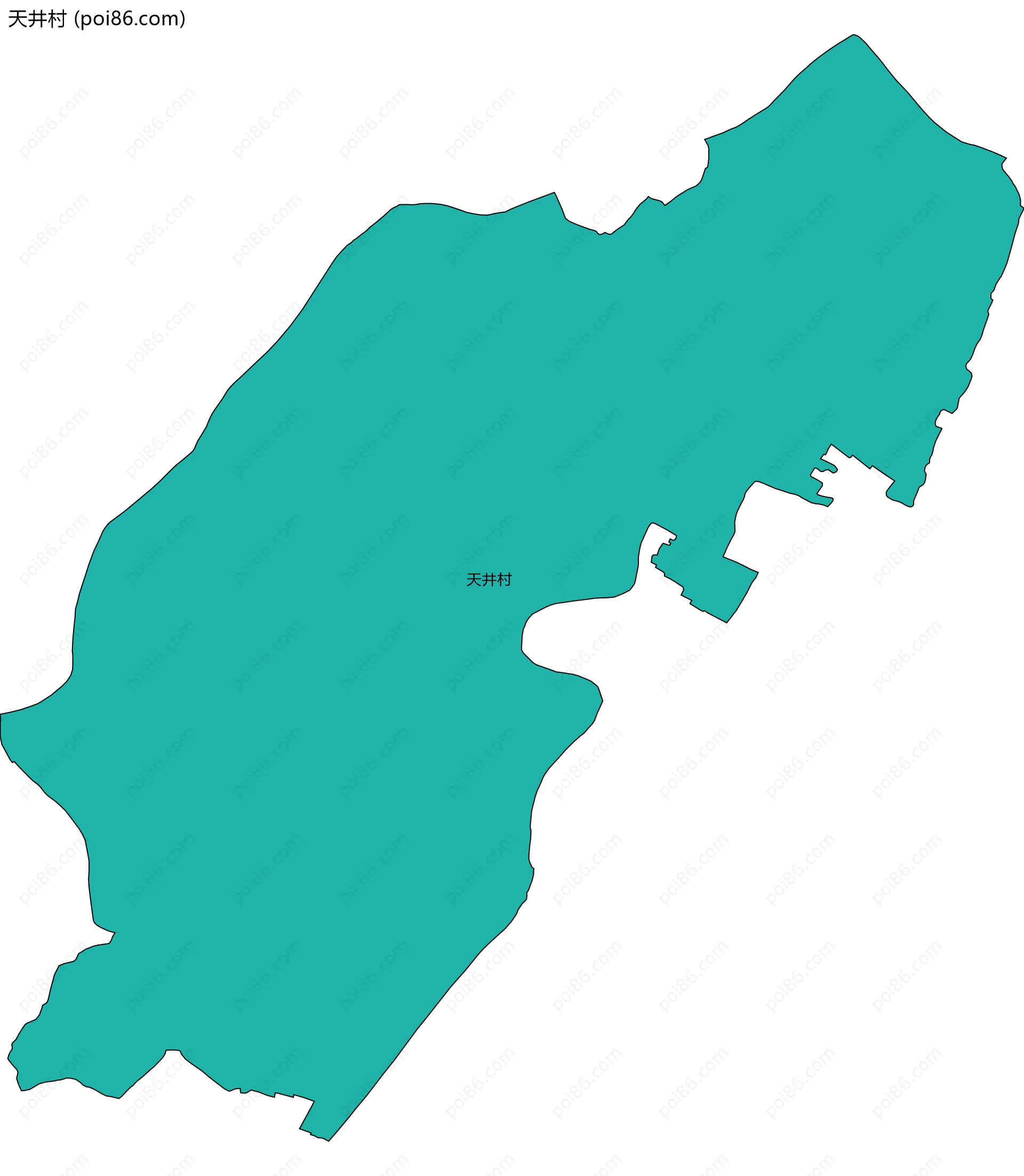 天井村边界地图