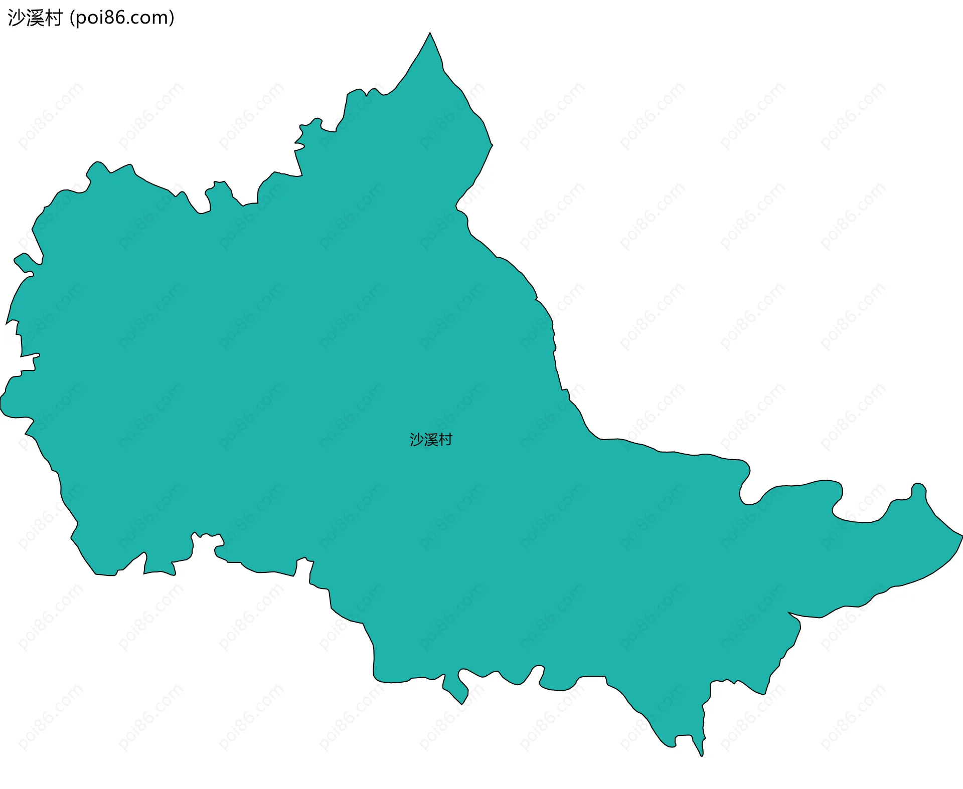 沙溪村边界地图