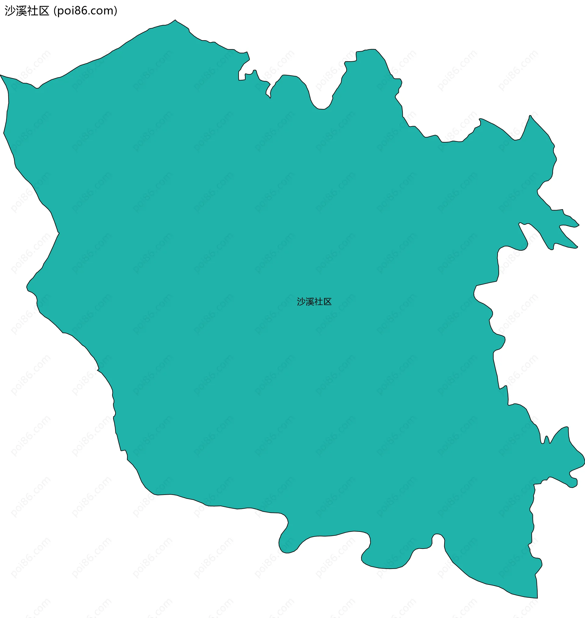 沙溪社区边界地图
