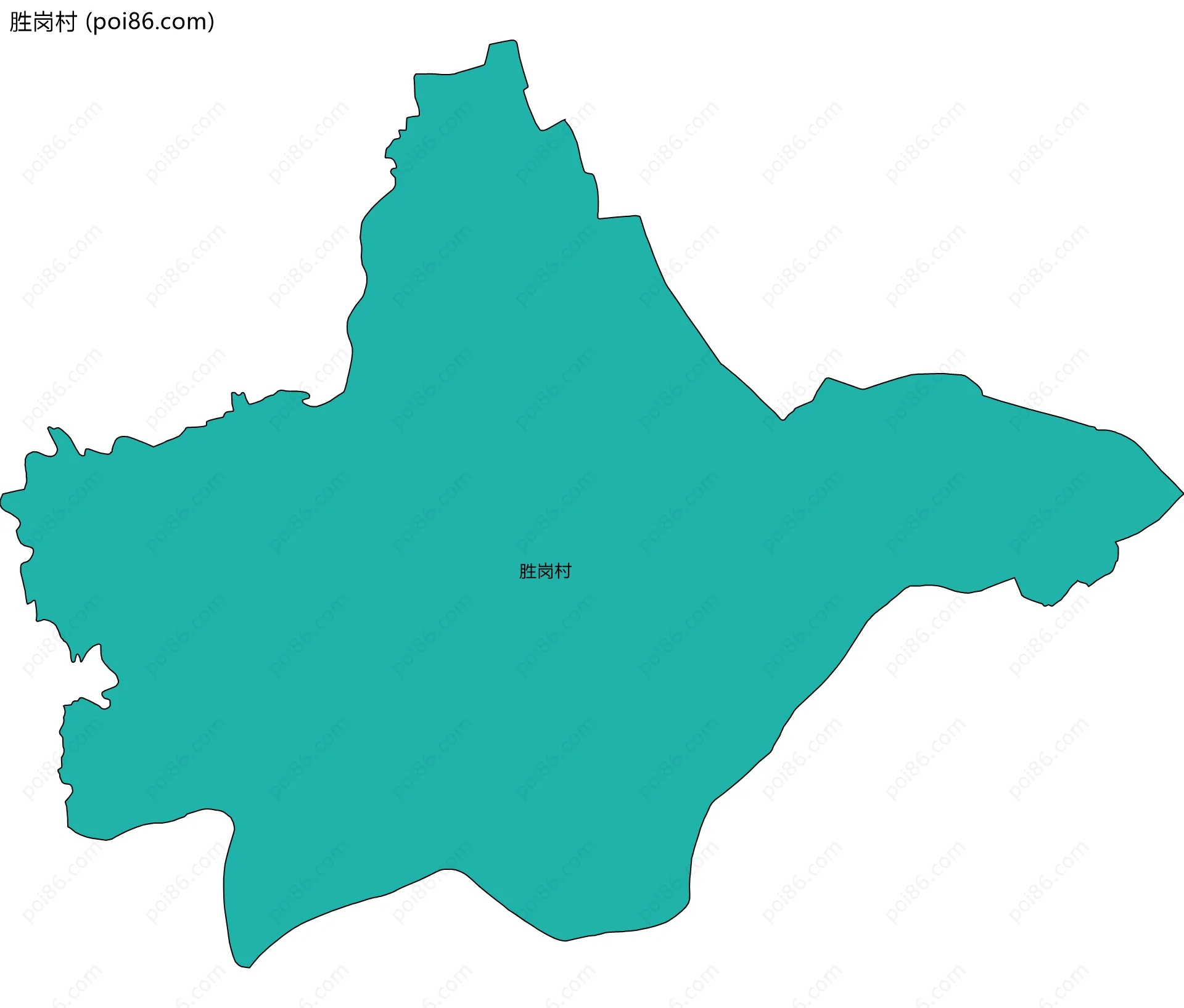 胜岗村边界地图