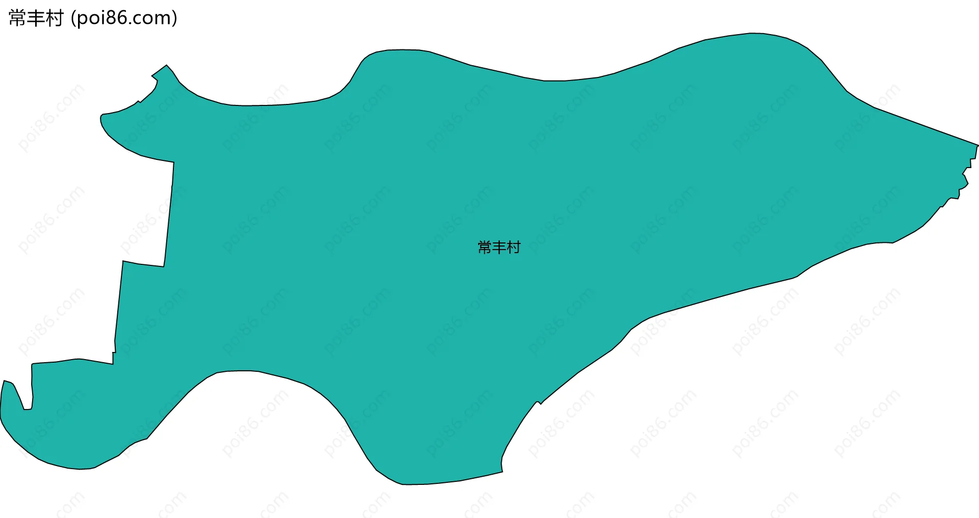 常丰村边界地图
