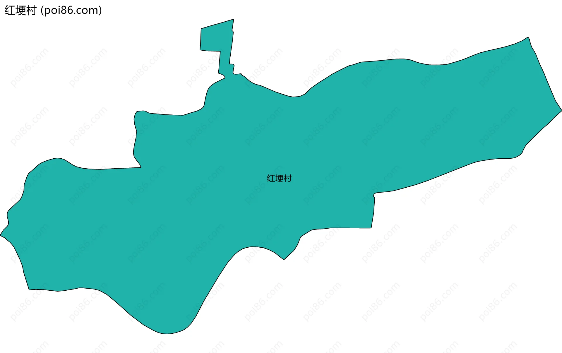 红埂村边界地图