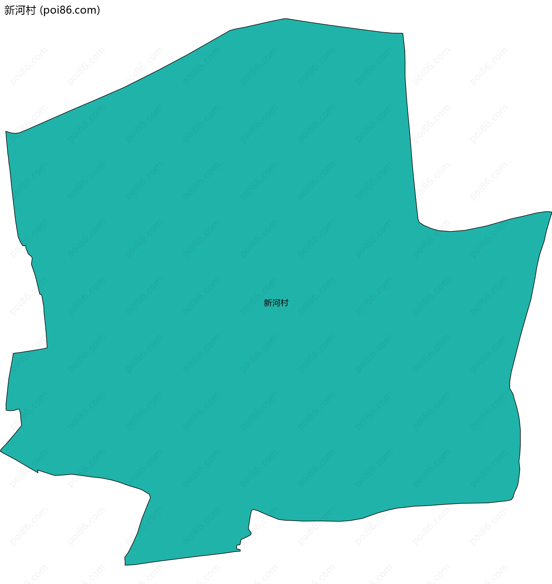 新河村边界地图