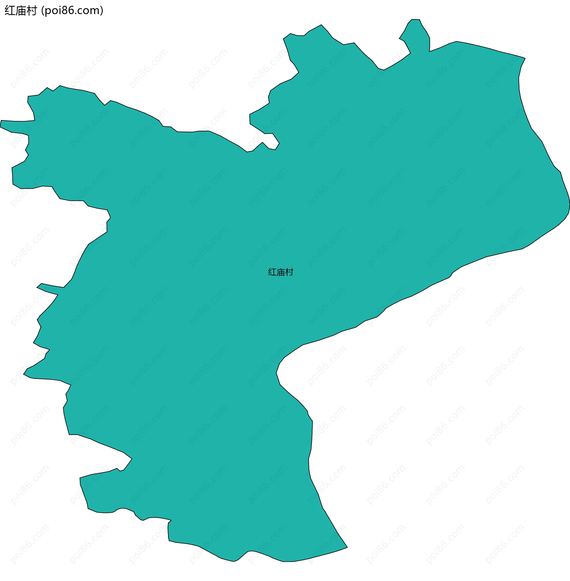 红庙村边界地图