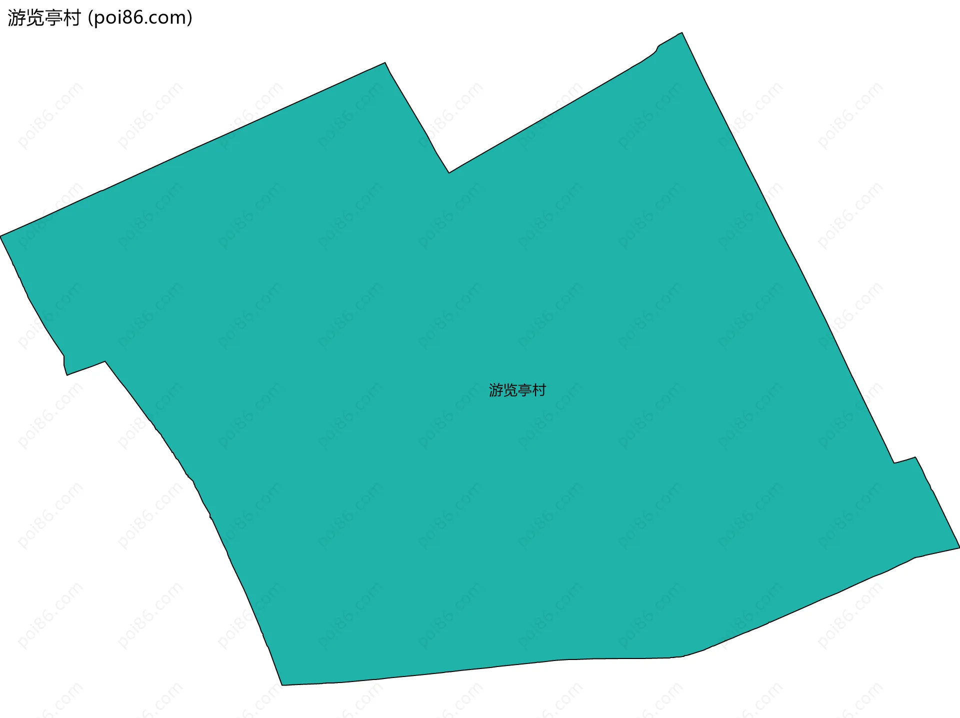 游览亭村边界地图