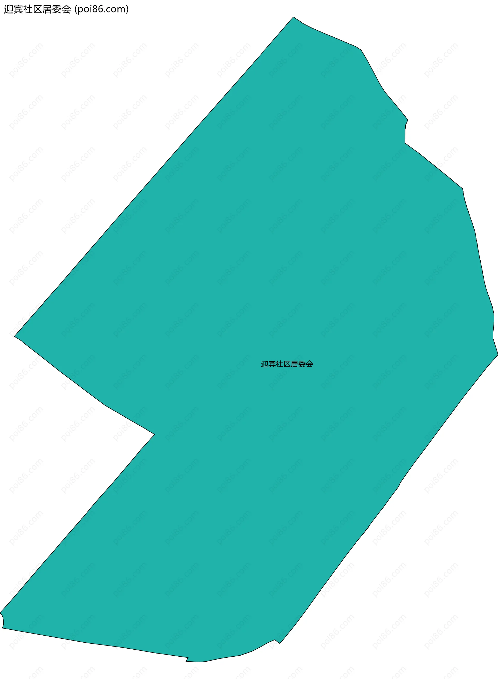 迎宾社区居委会边界地图