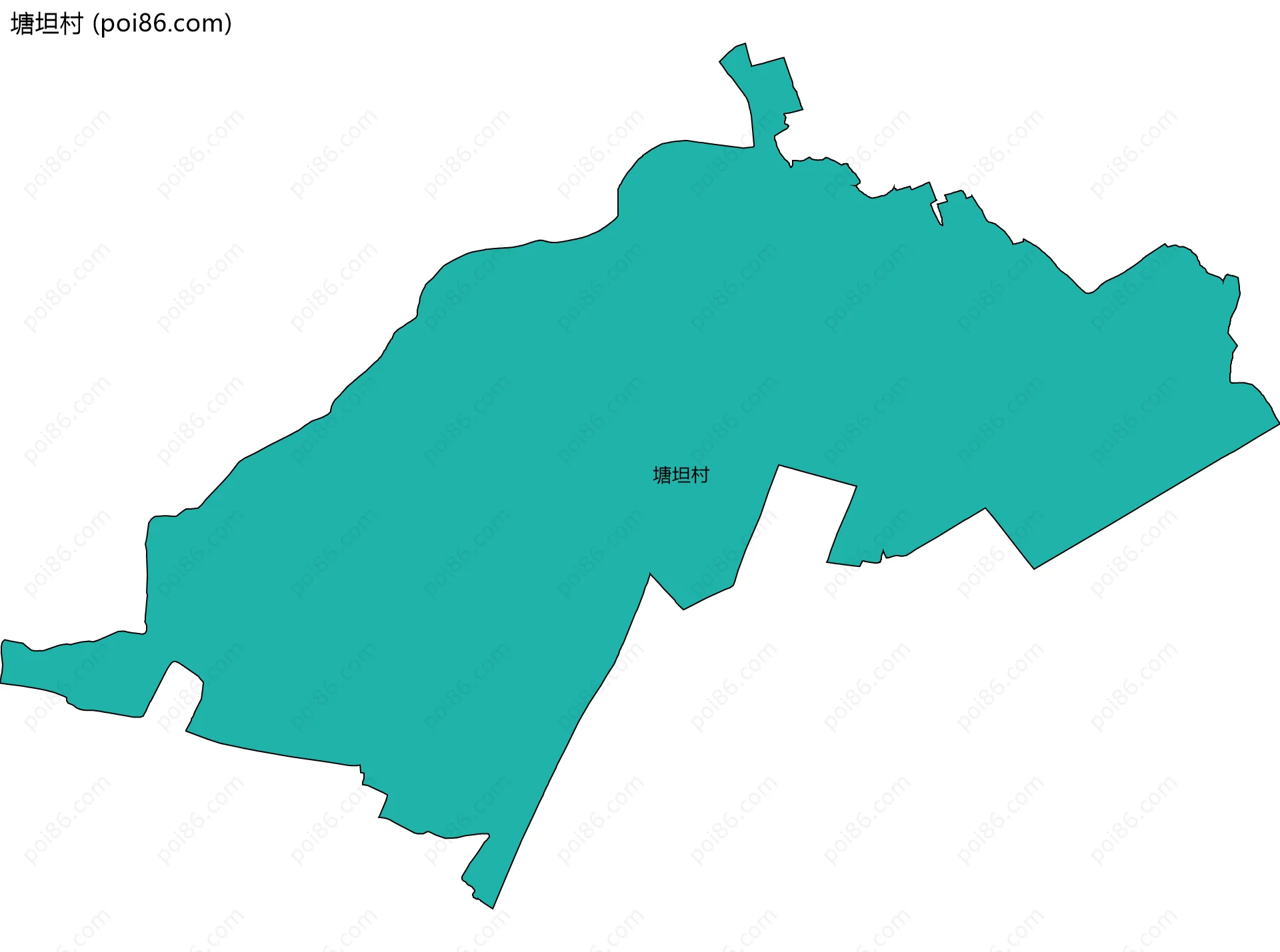 塘坦村边界地图