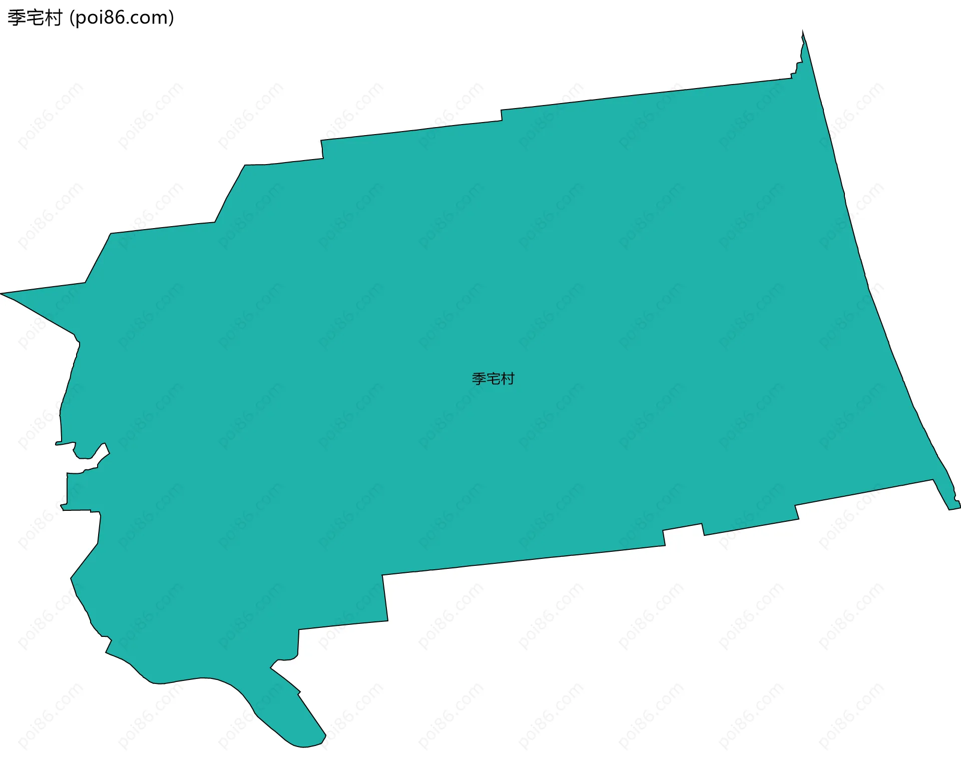 季宅村边界地图