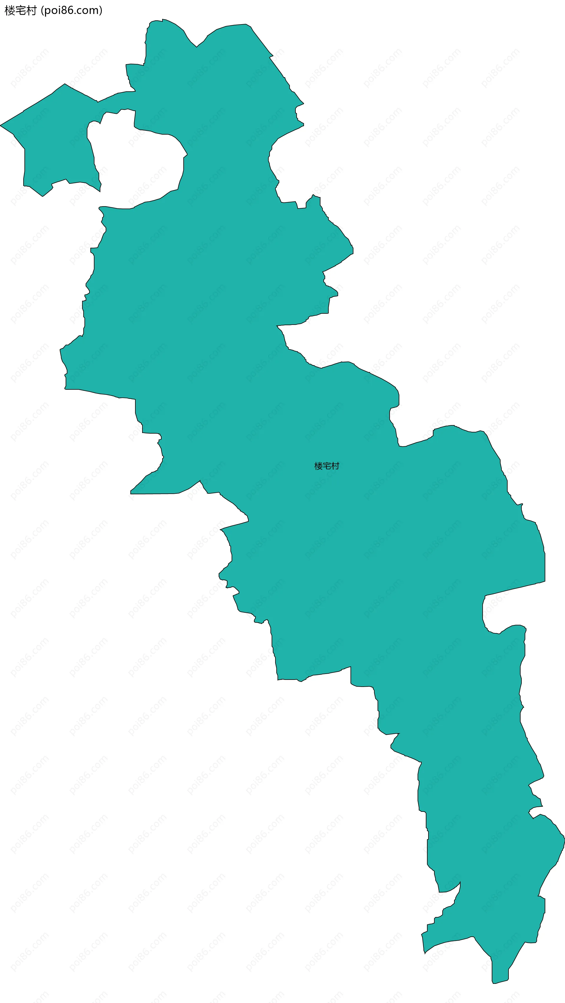 楼宅村边界地图