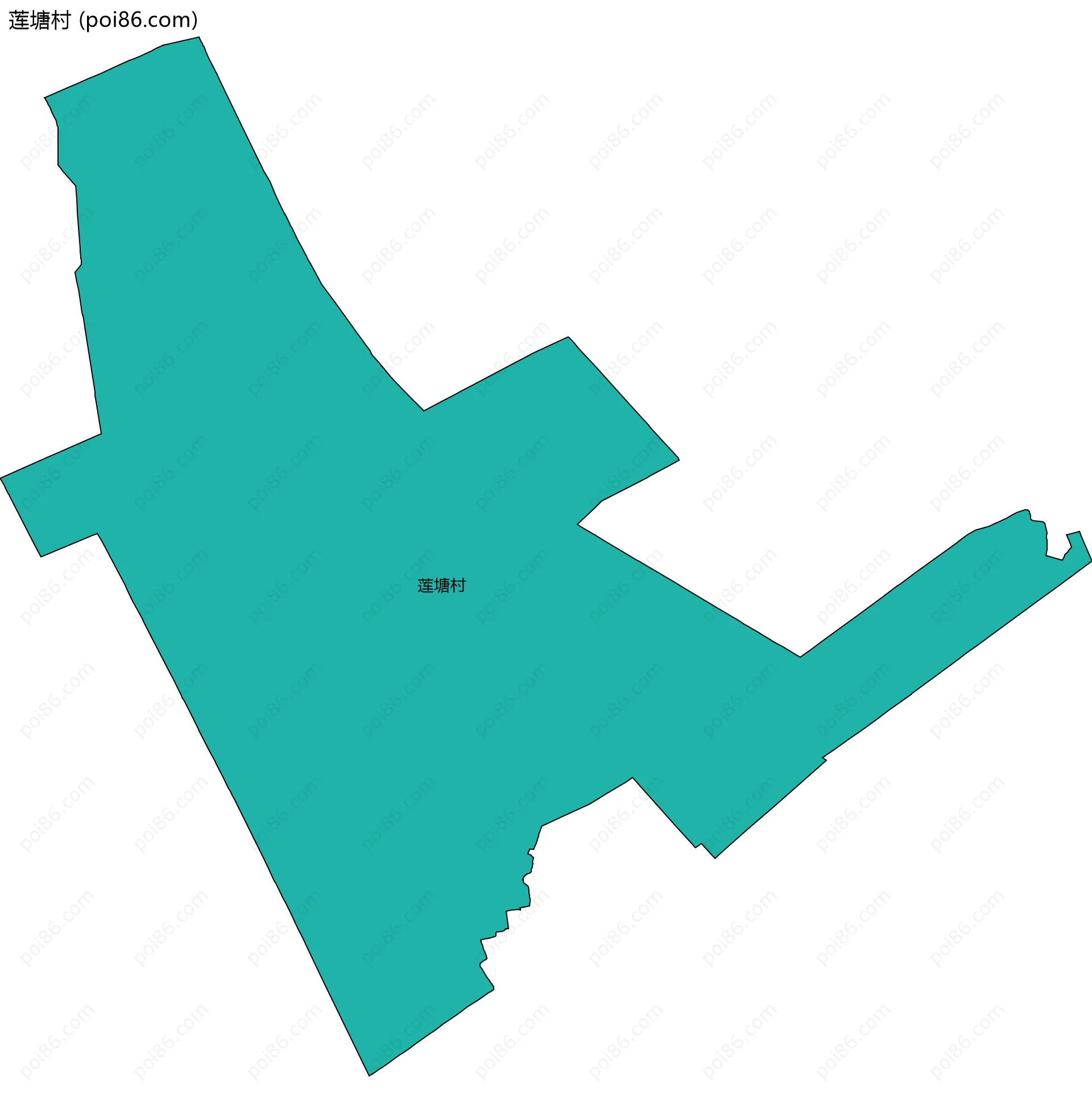 莲塘村边界地图