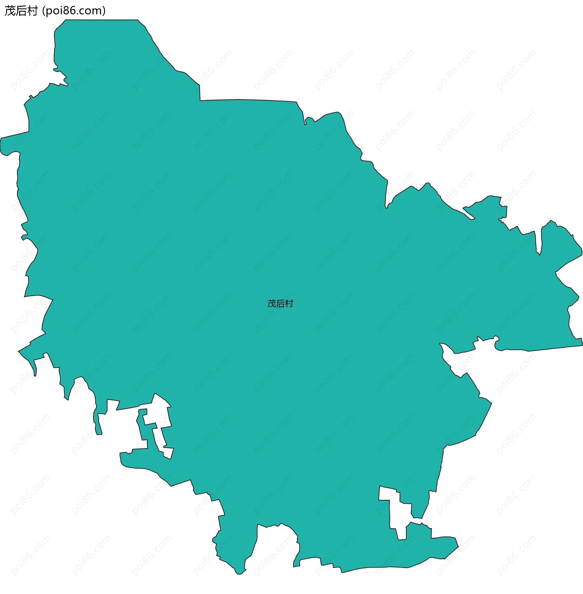 茂后村边界地图
