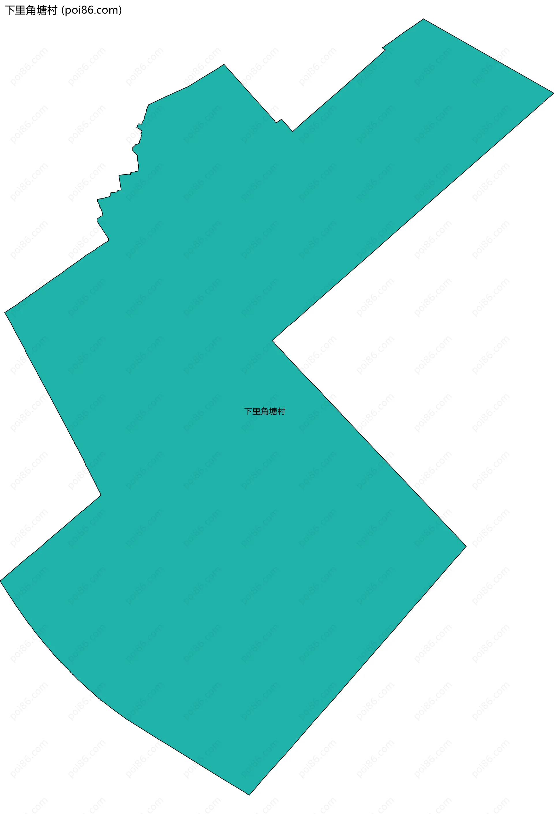 下里角塘村边界地图