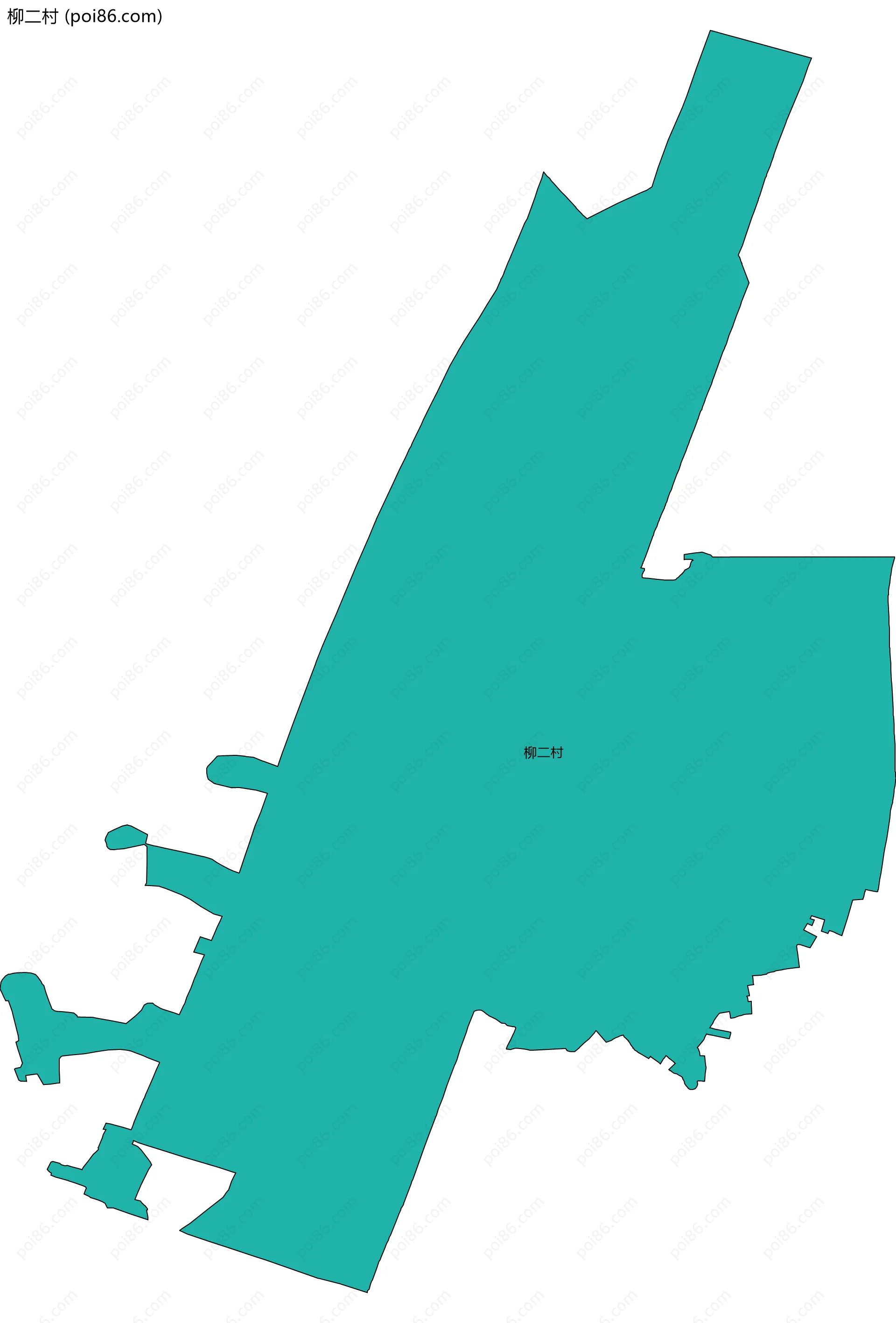 柳二村边界地图