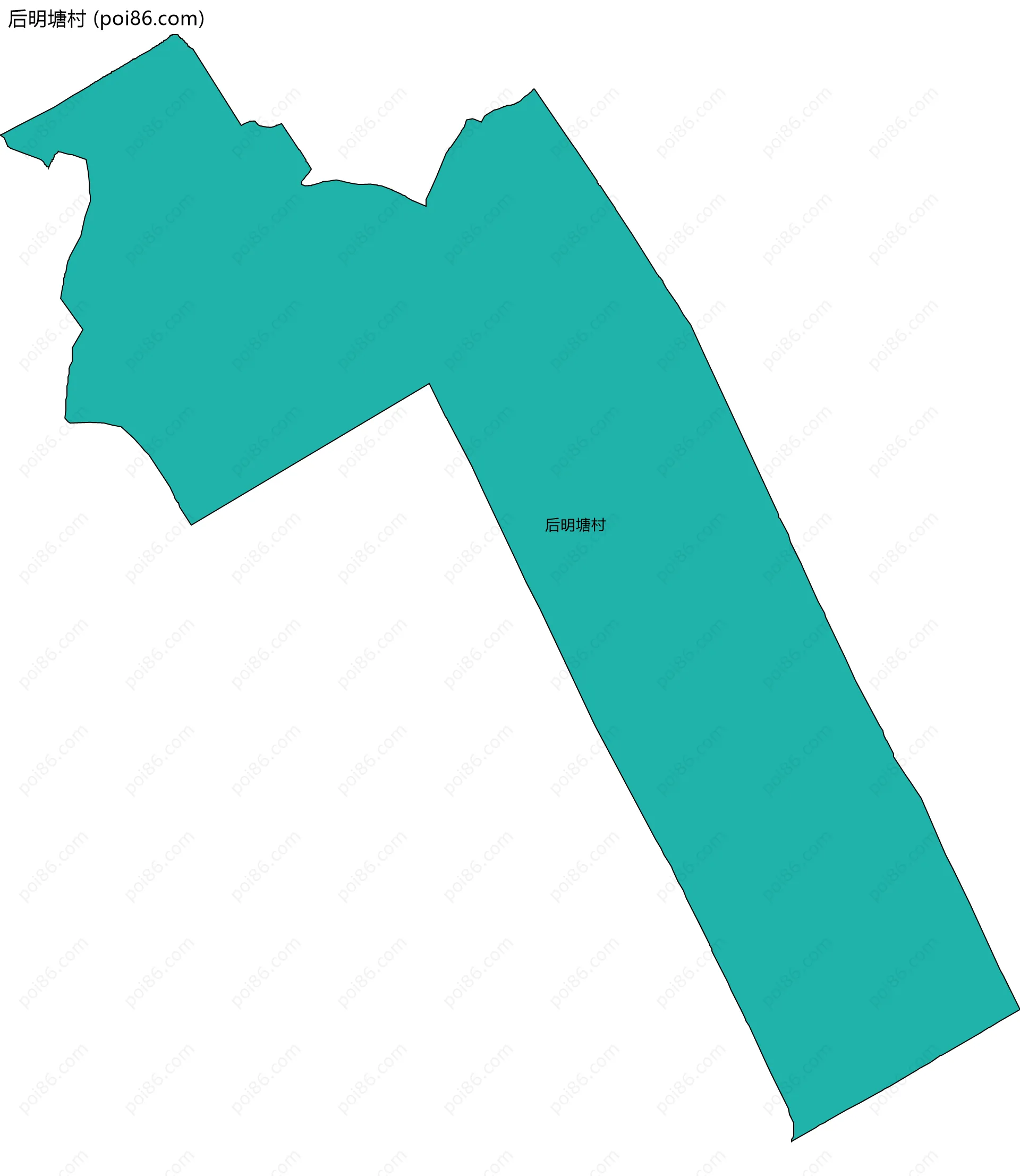 后明塘村边界地图