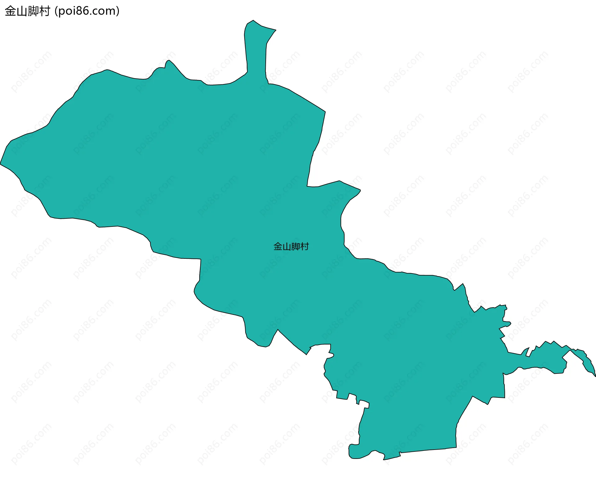 金山脚村边界地图