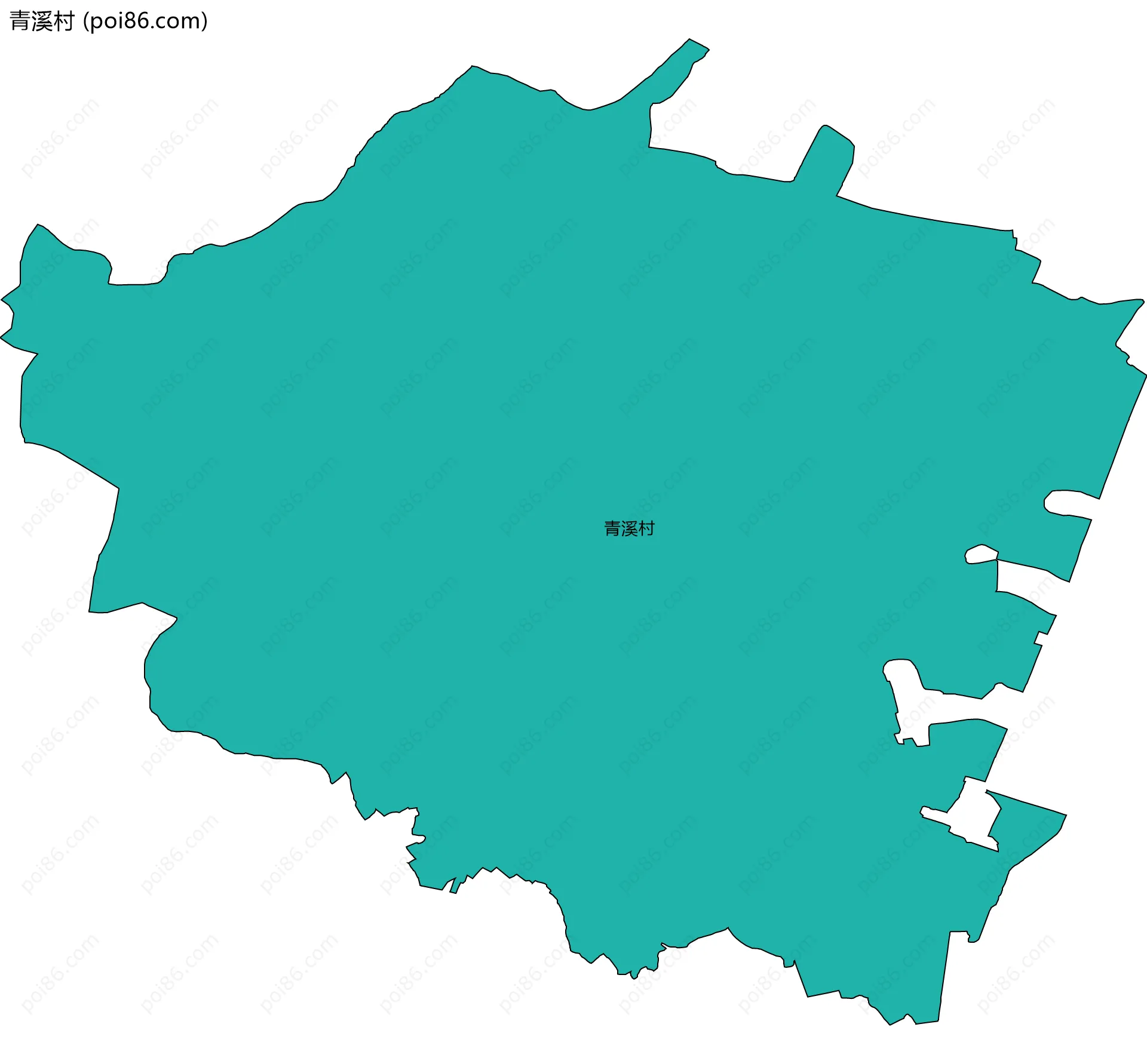 青溪村边界地图