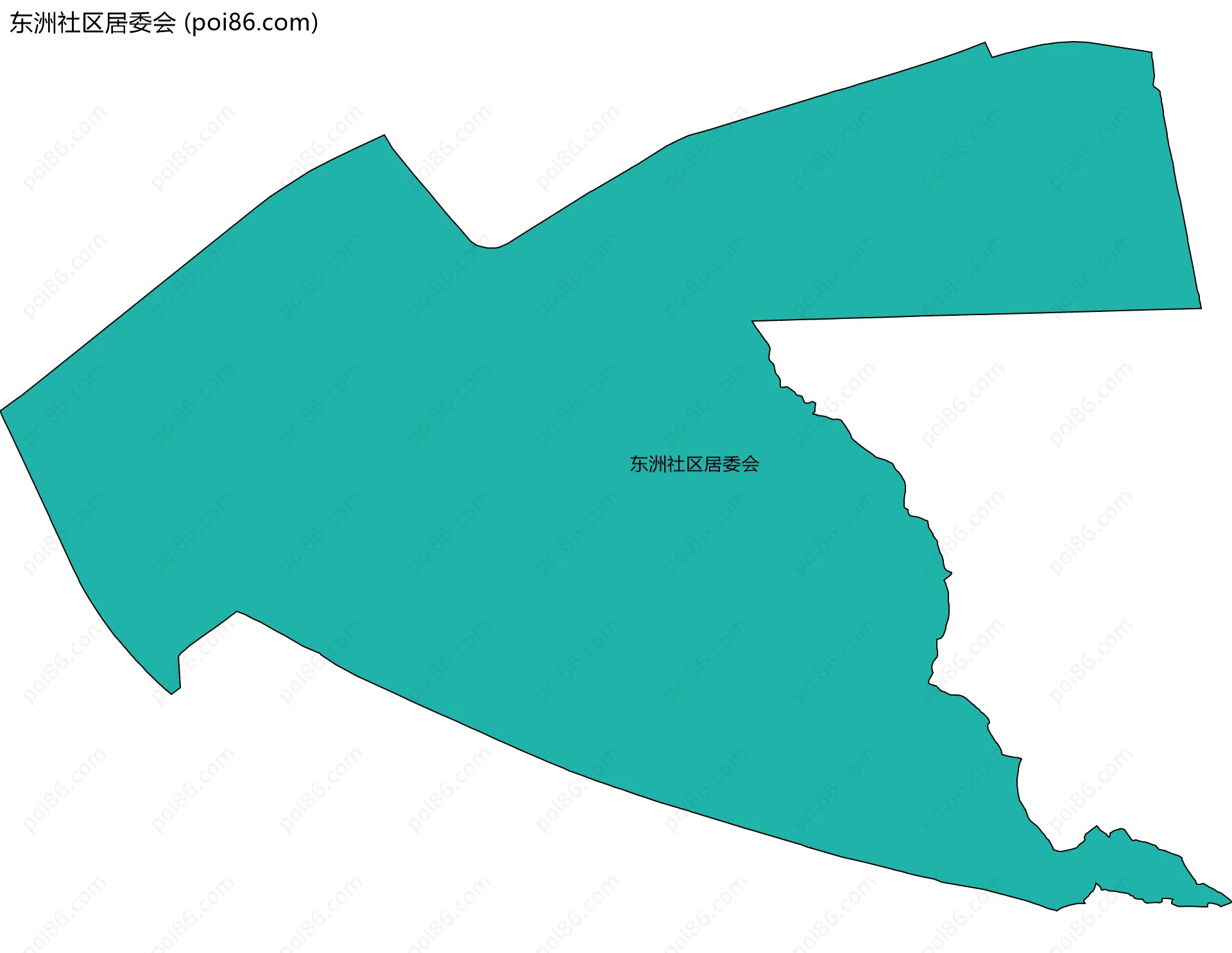 东洲社区居委会边界地图